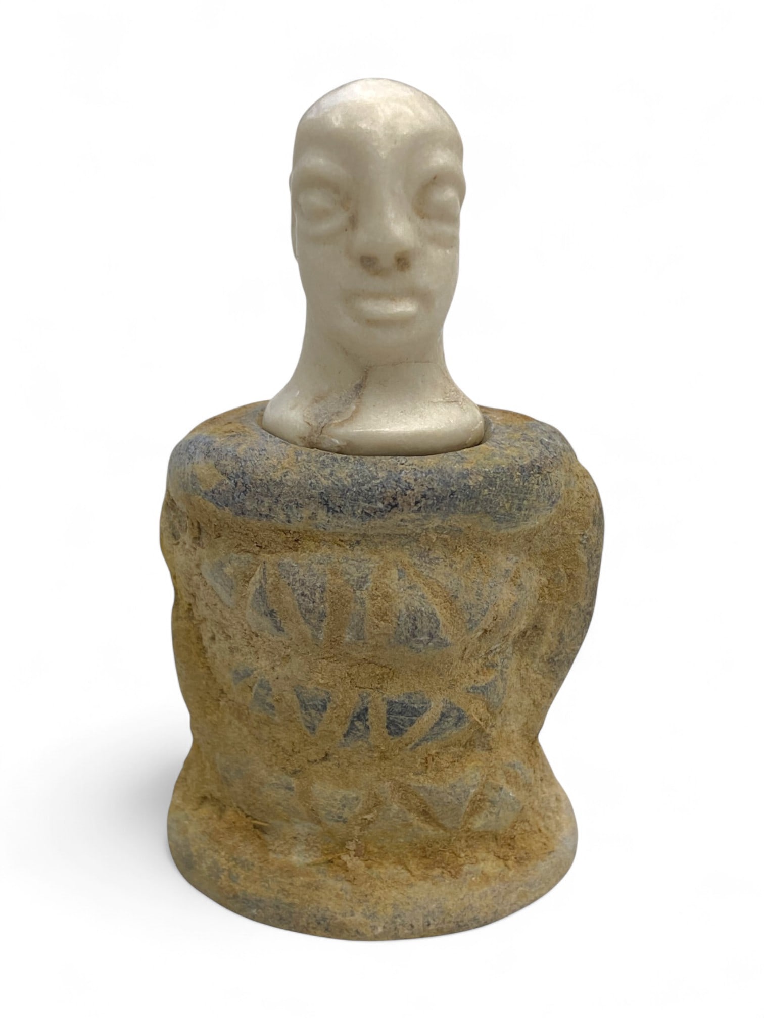 Ancient Bactrian Anthropomorphic Stone Idol, c. 2nd Millennium BCE, 6cm, 50g (1 of 2)