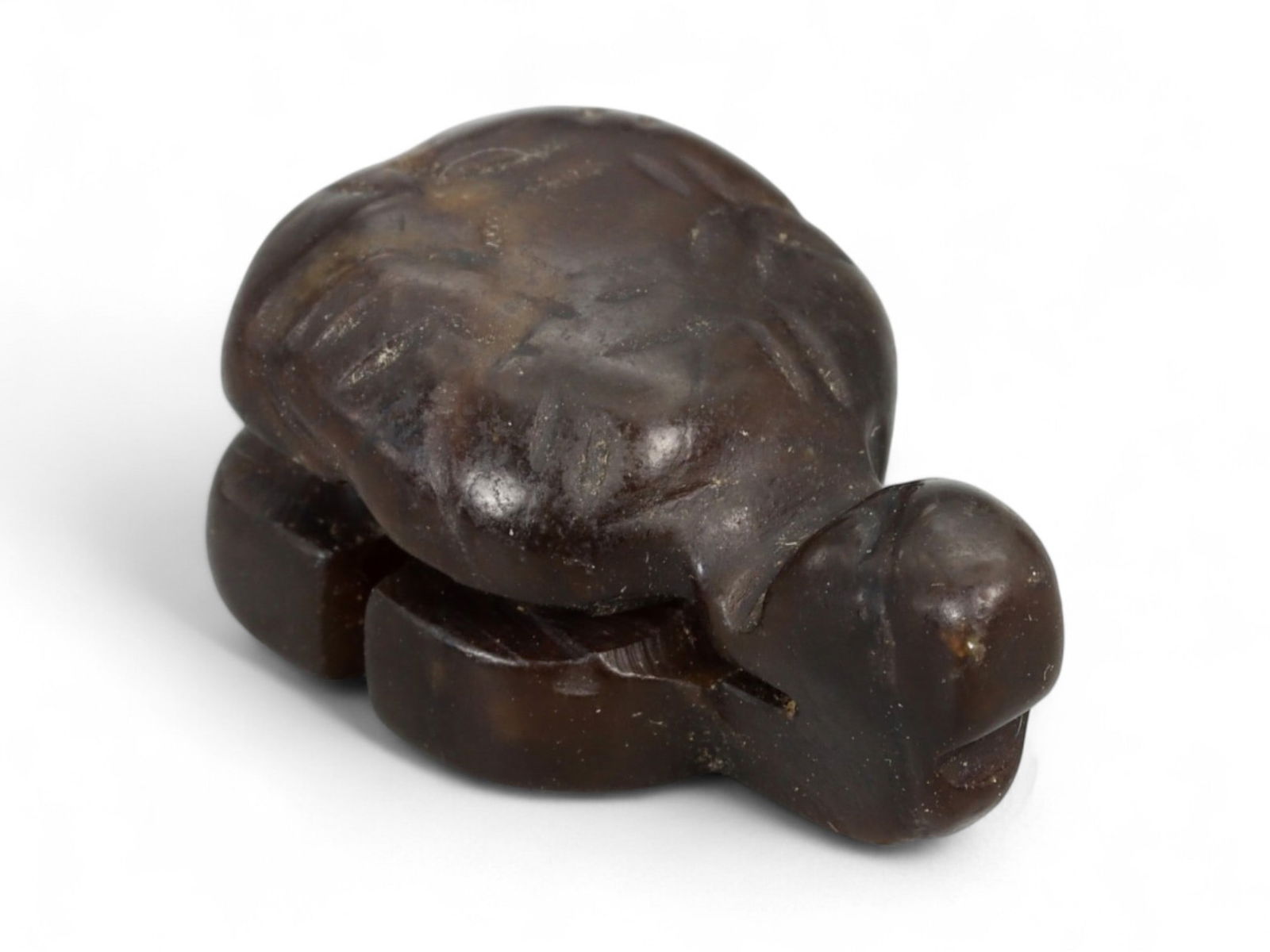 Antique Chinese Qing Dynasty Carved Jade Turtle Bead, c. 18th-19th Century, 2.3cm (1 of 3)