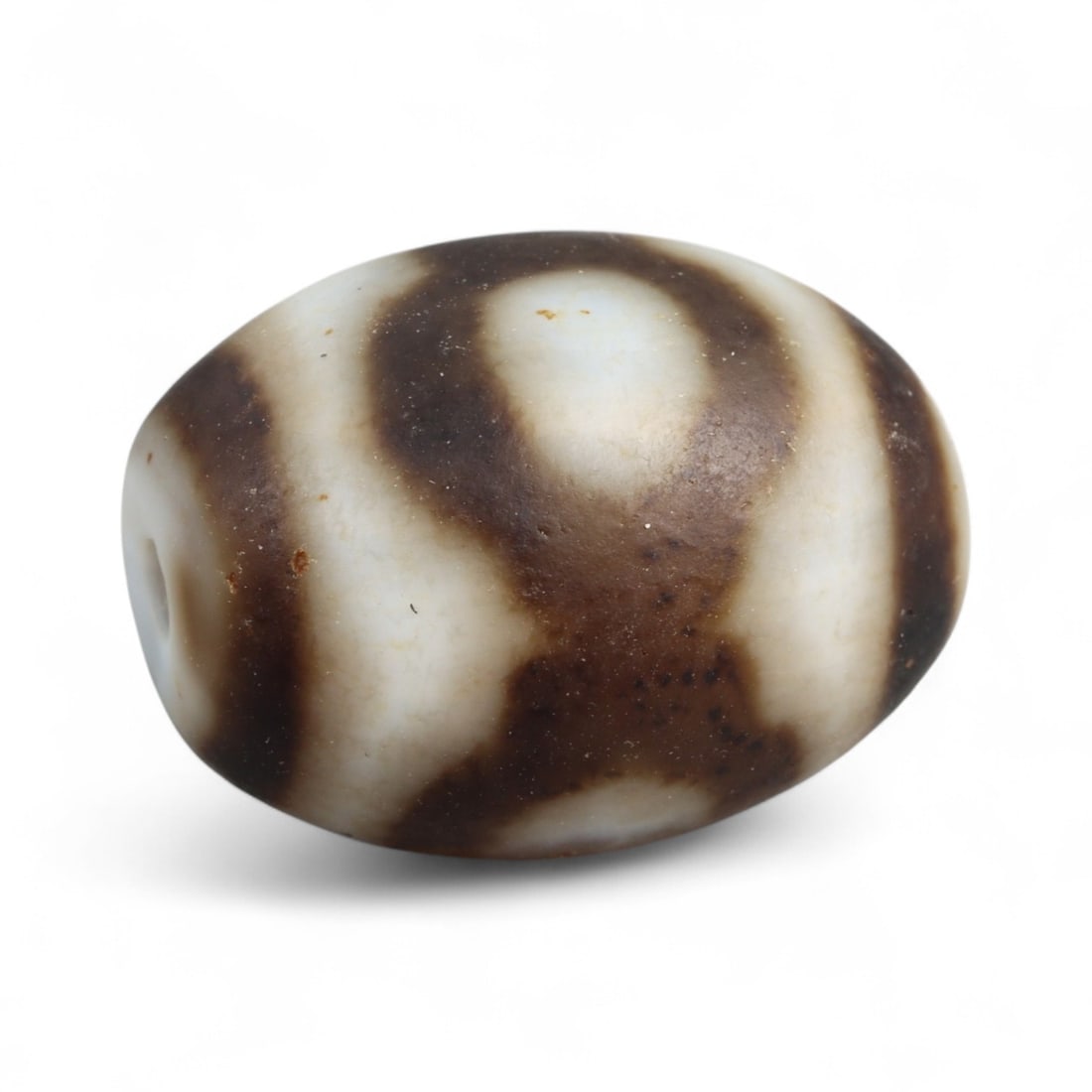 Antique Tibetan Dzi Agate Bead, c. 20th Century 2cm (1 of 2)