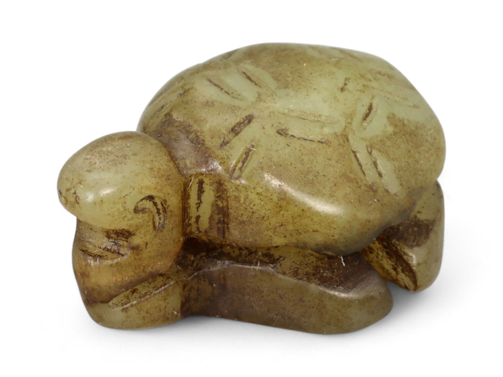 Antique Chinese Qing Dynasty Carved Jade Turtle Bead, c. 18th-19th Century, 2cm (1 of 3)