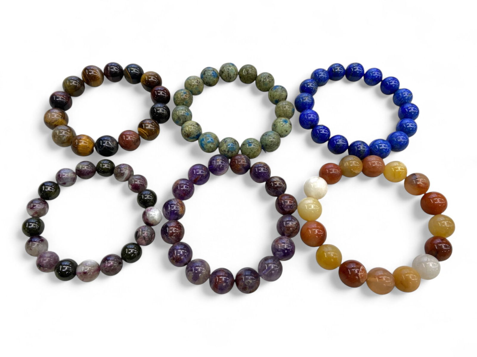 Vintage Tibetan Beaded Bracelets Set, Multi-Stone, c. 19th-20th Century, 343g (1 of 2)