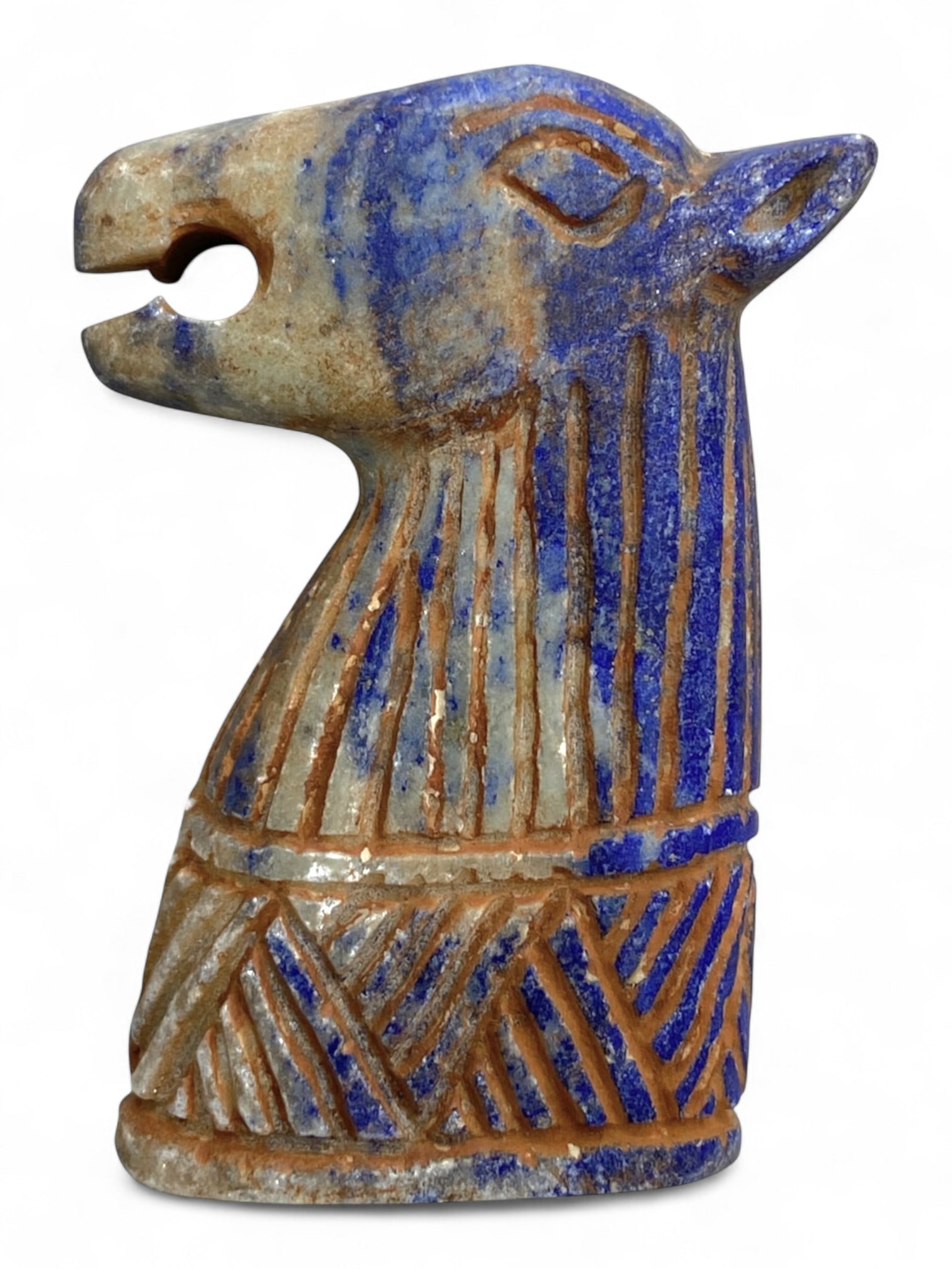 Antique Near Eastern Lapis Lazuli Animal Bust, c. 18th-19th Century, 5.5cm, 62g (1 of 2)