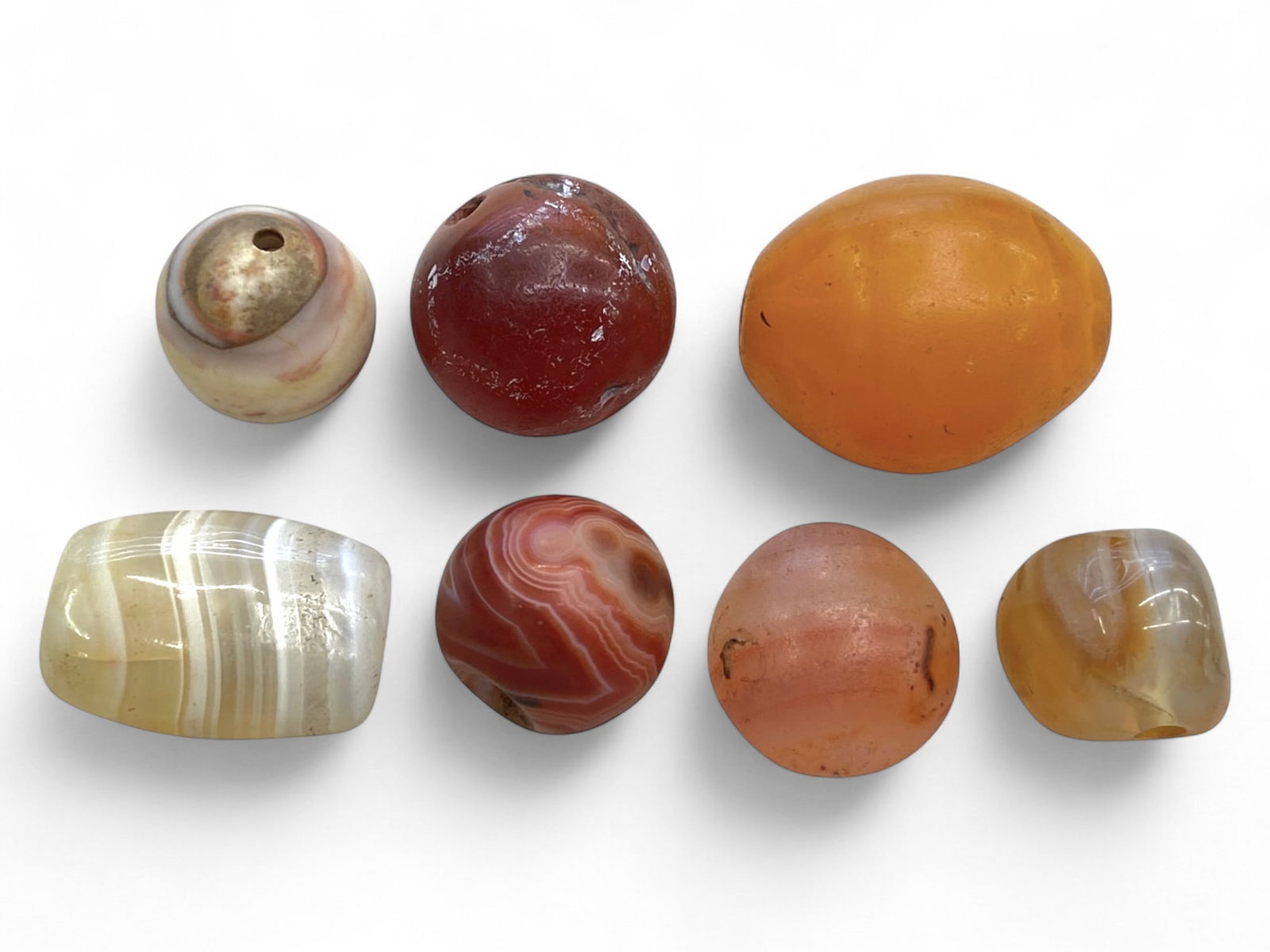 Ancient Near Eastern Agate and Carnelian Bead Group, c. 1st Millennium BCE 33g, 1-2.5cm (1 of 1)