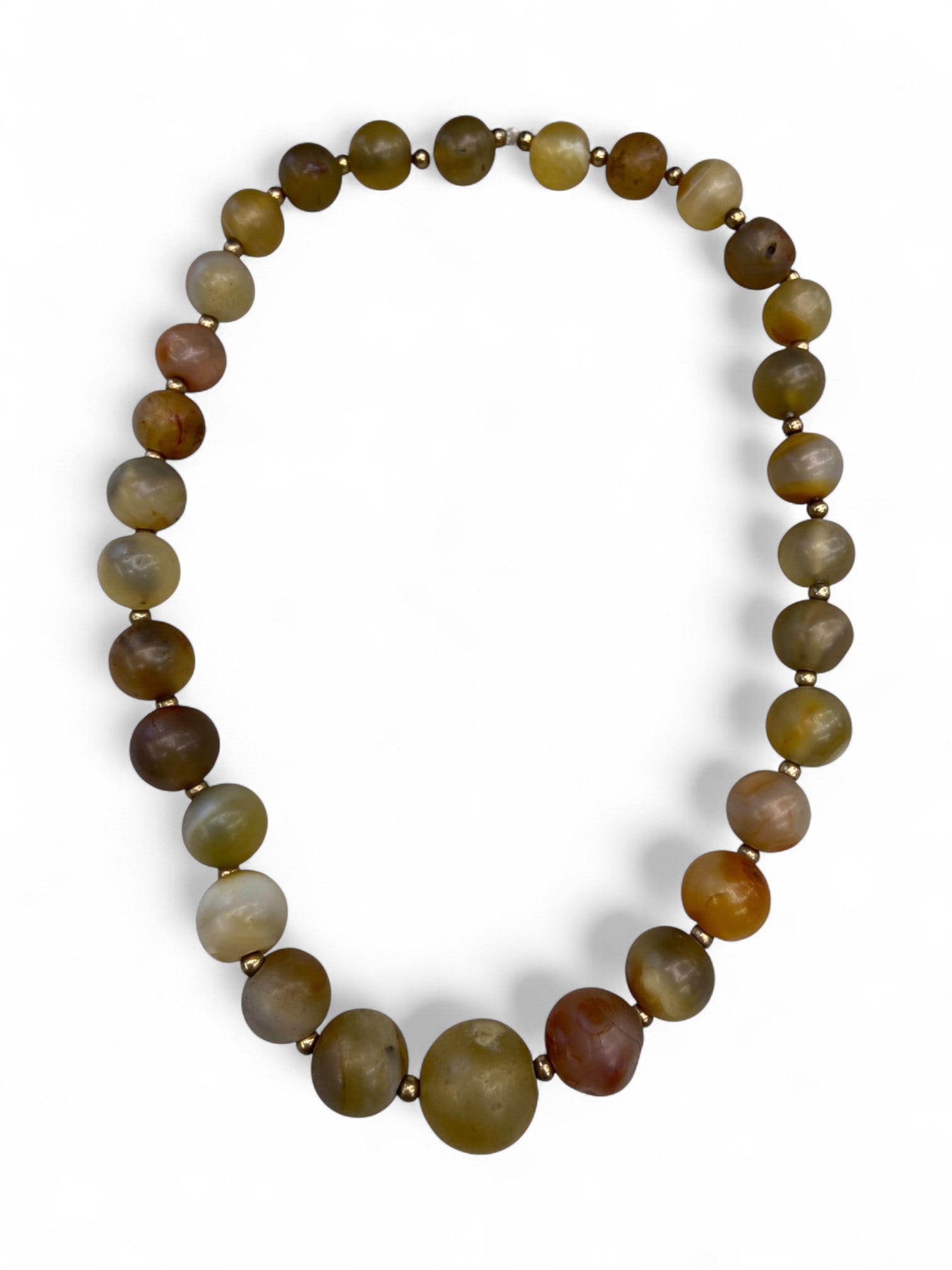 Antique Indo-Persian Agate Bead Strand, c. 18th-19th Century 110g (1 of 1)