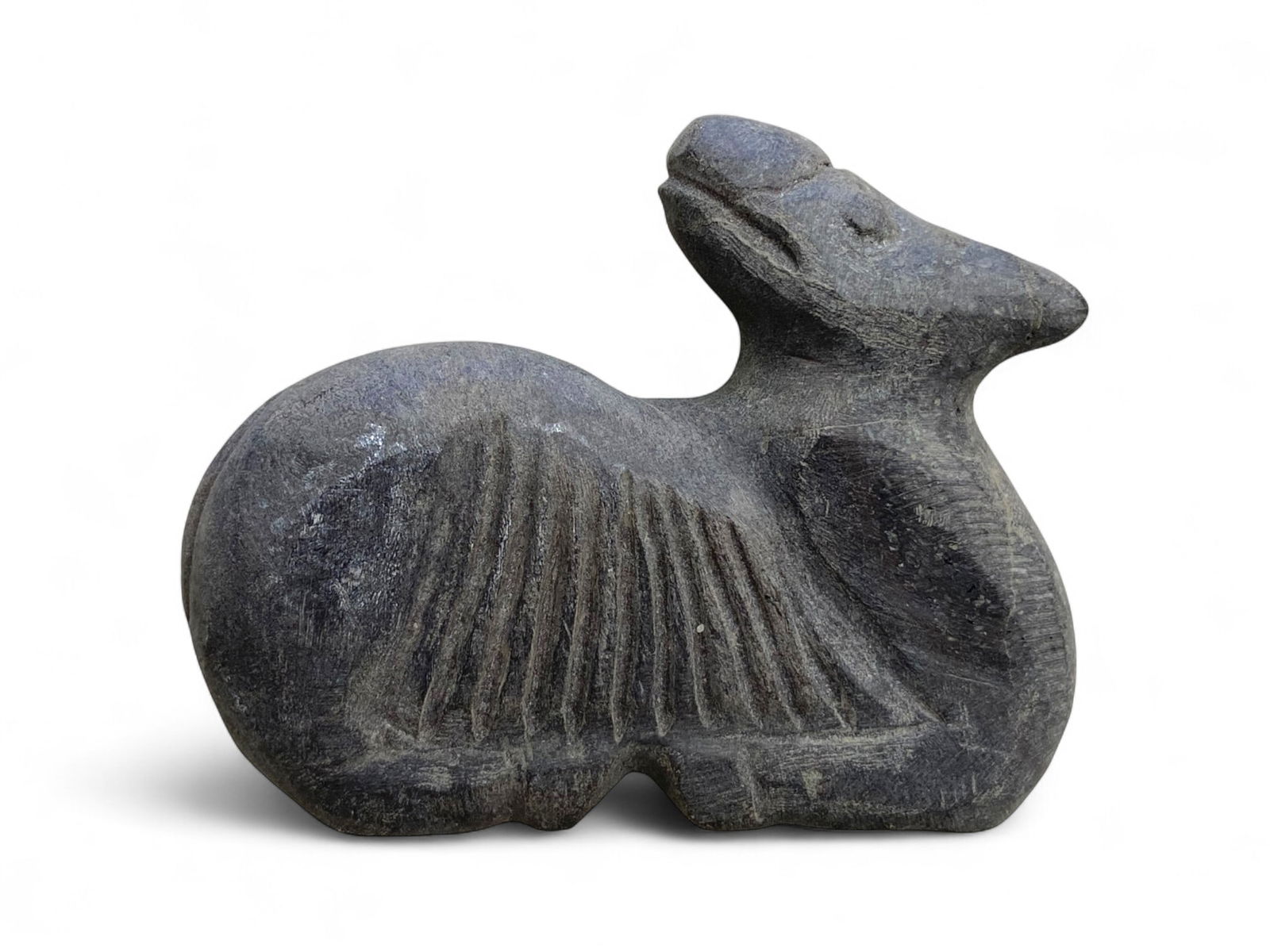 Ancient Near Eastern Basalt Zoomorphic Effigy, c. 2nd-1st Millennium BCE 123g 7cm (1 of 2)