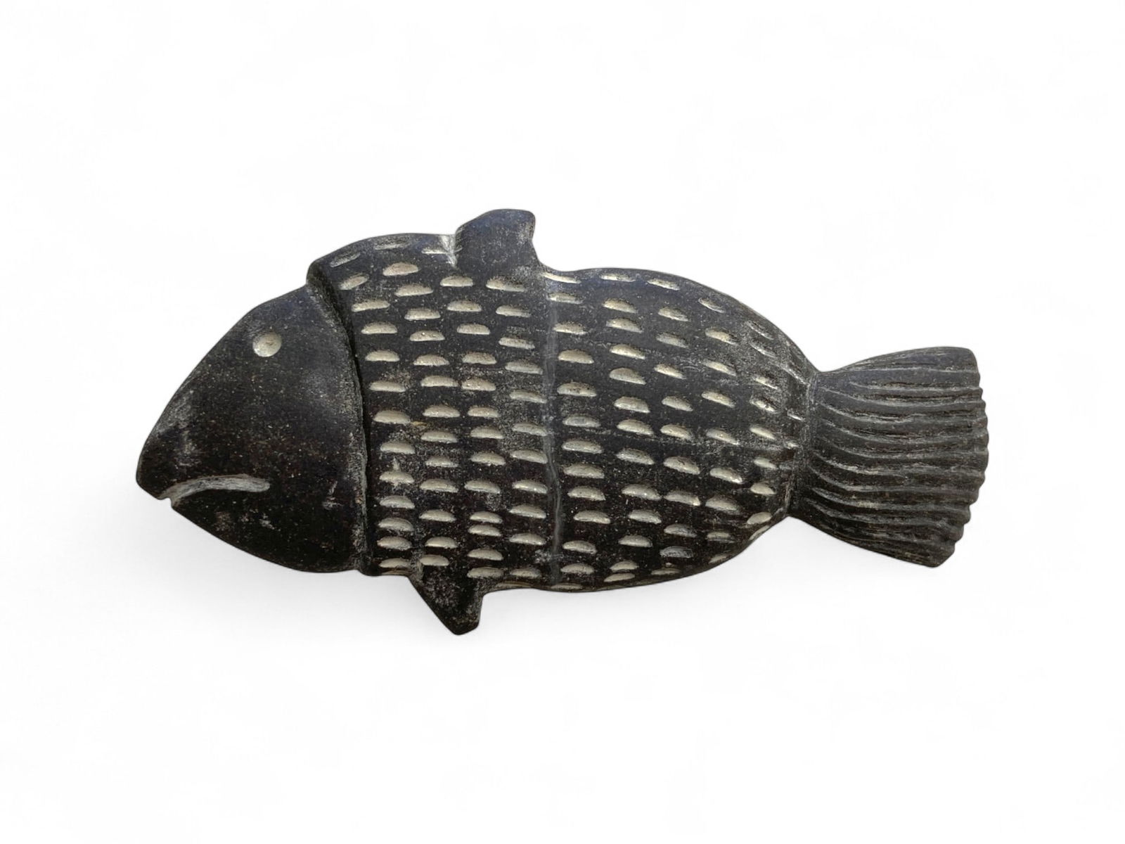 Ancient Near Eastern Basalt Fish Amulet, c. 2nd-1st Millennium BCE 47g 8.5cm (1 of 2)