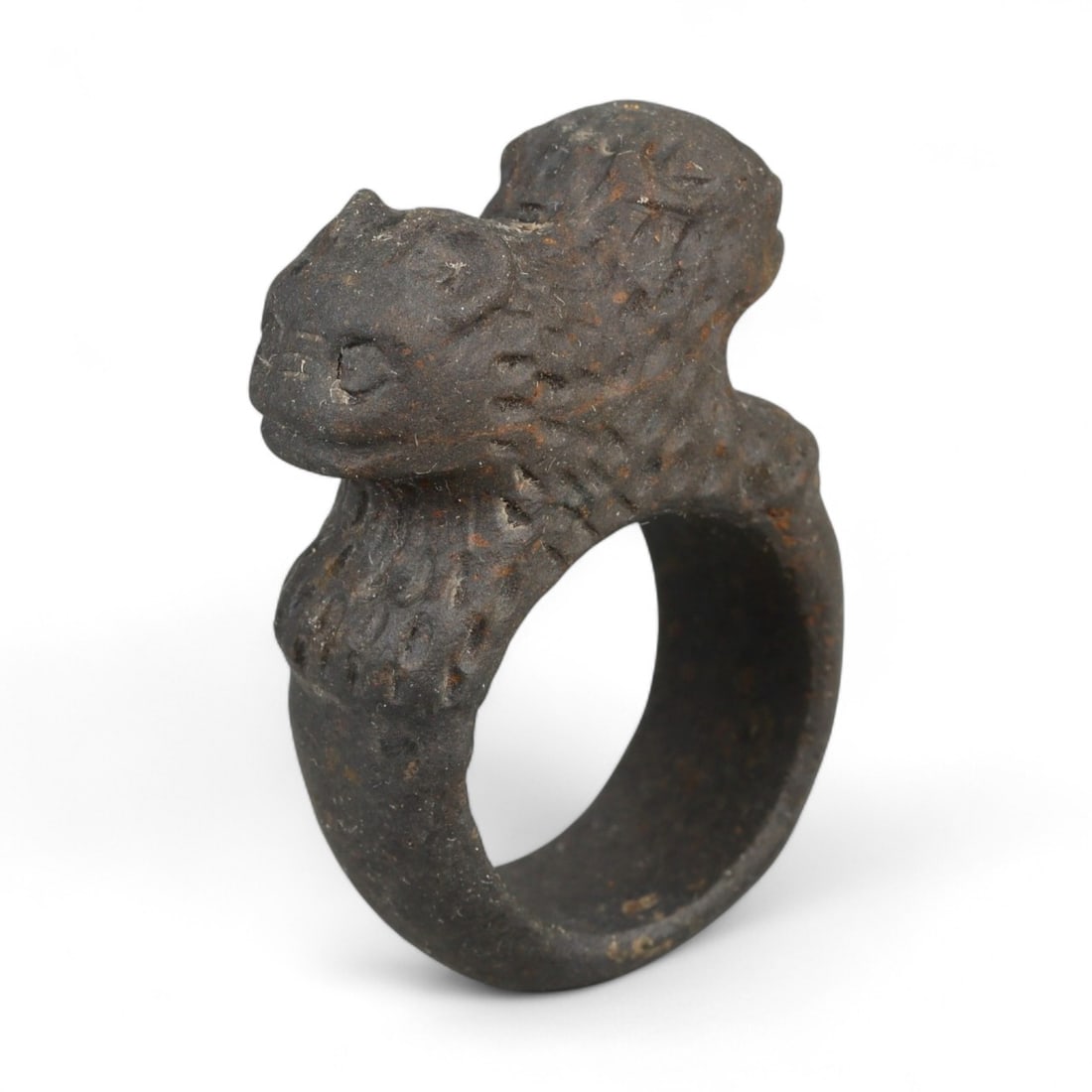 Ancient Parthian Double-Headed Feline Guardian Stone Ring, c. 2nd-3rd Century CE, 3.7cm: This striking stone ring comes from the Parthian Empire, a dynasty that held sway over Iran and Mesopotamia from 247 BCE to 224 CE. Parthian artisans drew upon a wide repertoire of symbolic motifs, of