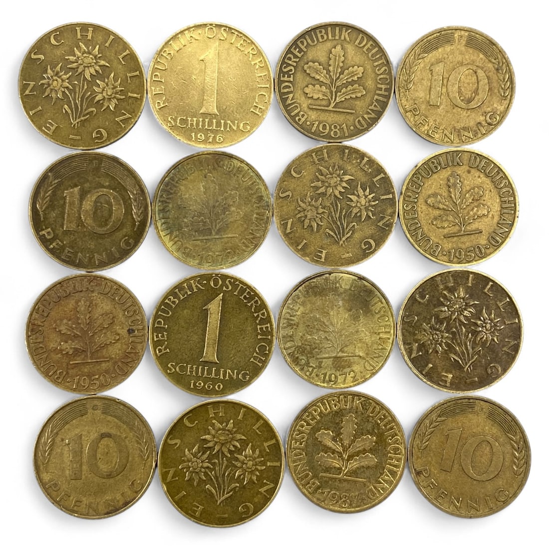 AUSTRIA & GERMANY: Postwar Stability Coin Lot, 1950-1980s (1 of 1)