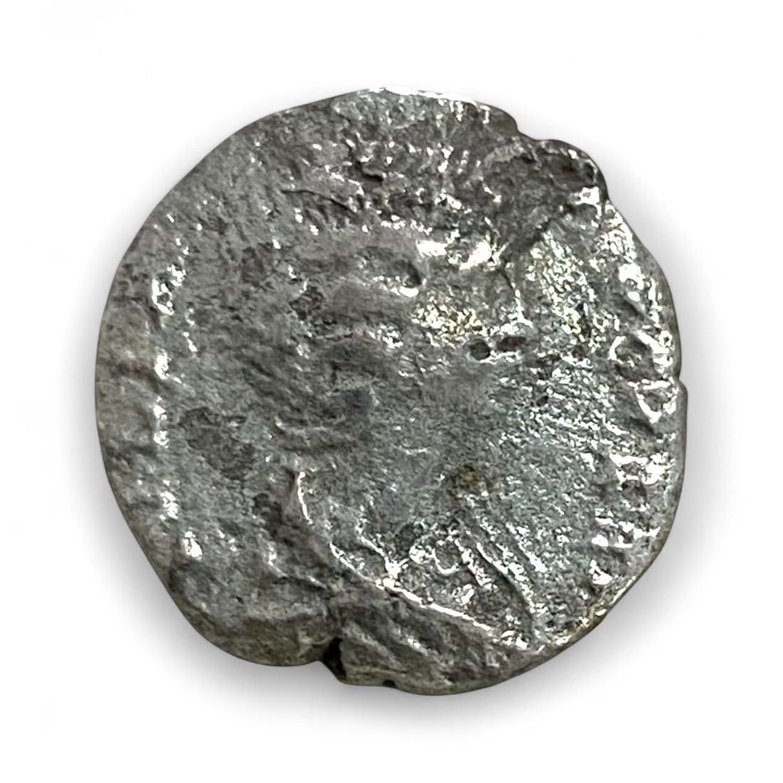 ROMAN EMPIRE: Empress - Silver Denarius of Imperial Grace, c. 2nd Century AD: Struck in fine silver during the height of Rome's imperial elegance, this denarius bears the faint yet unmistakable profile of a Roman empress-her visage embodying poise, piety, and dynastic continuit