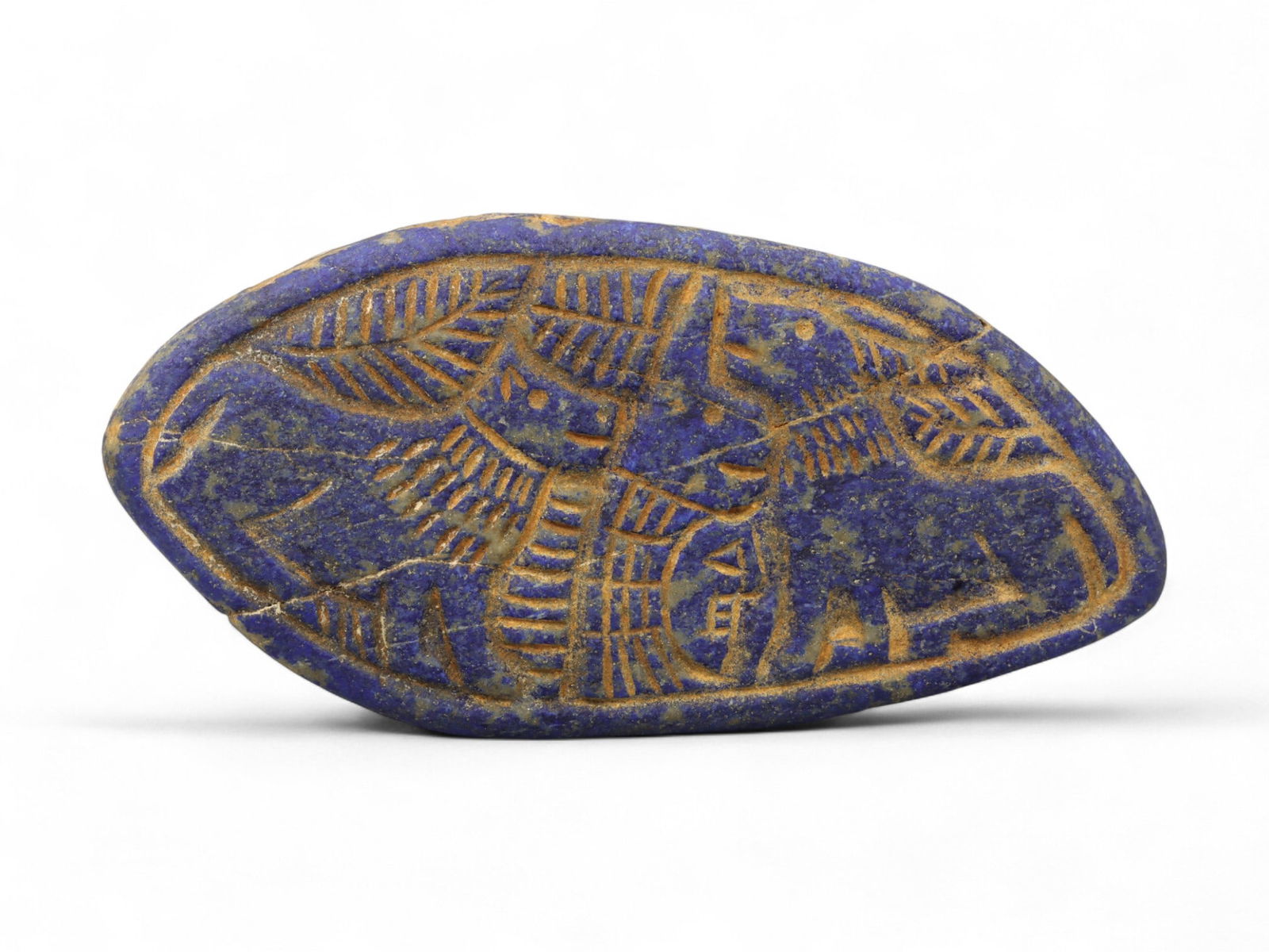 Antique Near Eastern Revival Lapis Lazuli Plaque Relief, c. 18th-19th Century, 10.5cm (1 of 2)