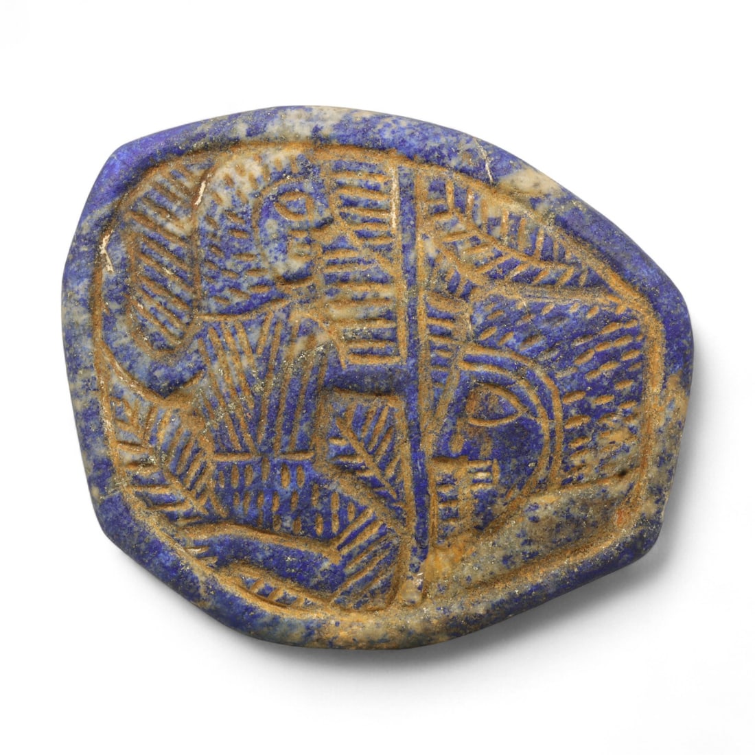 Antique Near Eastern Revival Lapis Lazuli Plaque Relief, c. 18th-19th Century, 7cm (1 of 2)