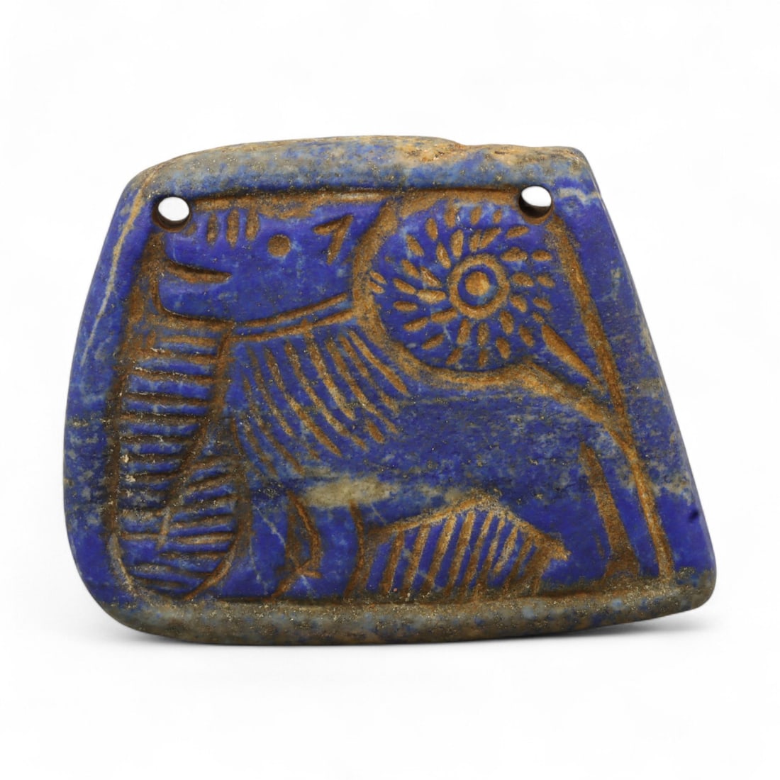 Antique Near Eastern Revival Lapis Lazuli Plaque Relief, c. 18th-19th Century, 5.5cm (1 of 2)