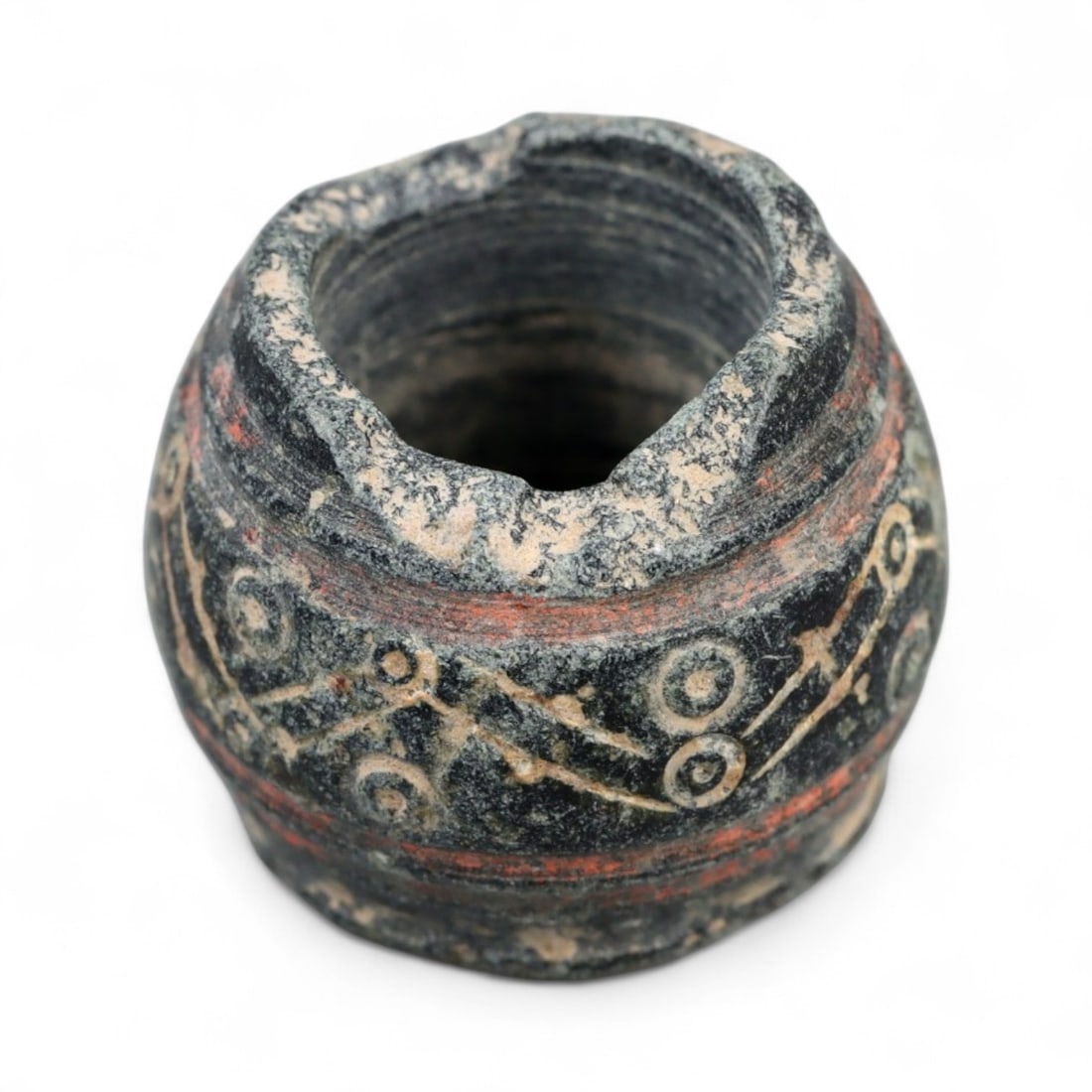 Ancient Medieval Nishapur Silk Road Bone Spindle Whorl, c. 9th-11th Century CE, 1.4cm: This finely carved spindle whorl originates from Nishapur, an important Silk Road city in medieval northeastern Iran, dating to approximately the 9th-11th century CE. Such spindle whorls were essentia