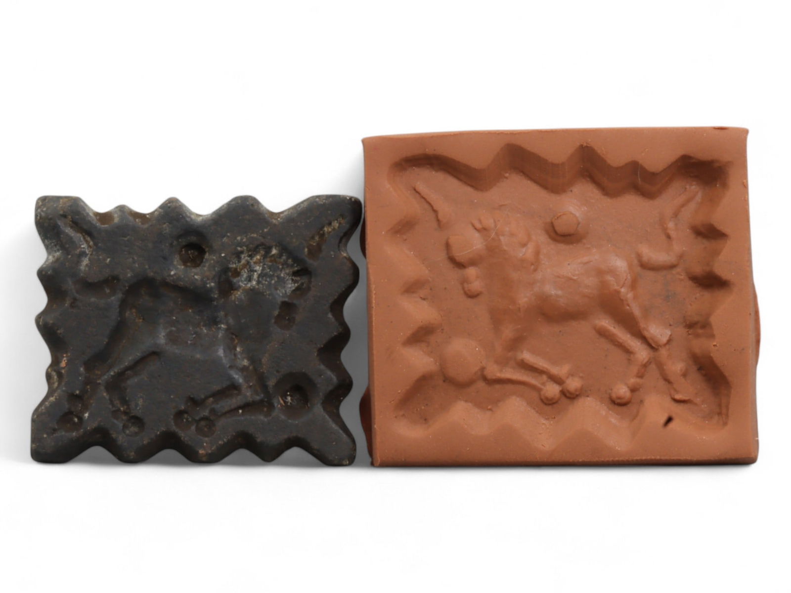 Ancient Near Eastern Bull Motif Stamp Seal, c. 1st Millennium BCE 14g (1 of 3)