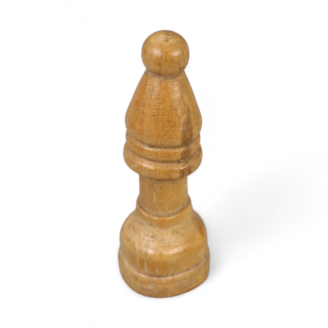 Antique European Turned Wood Chess Bishop, c. 18th-19th Century CE, 2.3g (1 of 3)