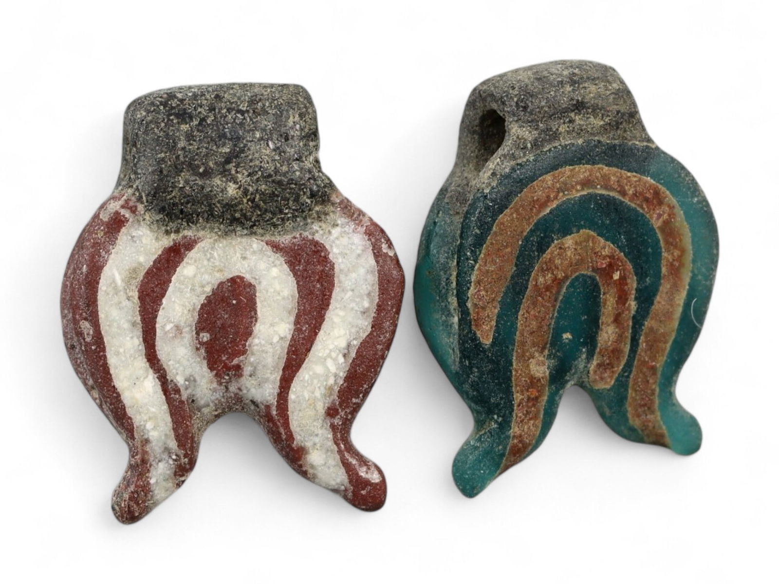 Ancient Islamic Glass Amulet Beads, Pair, c. 9th-12th Century CE, 1.4cm, 1.6g (1 of 1)