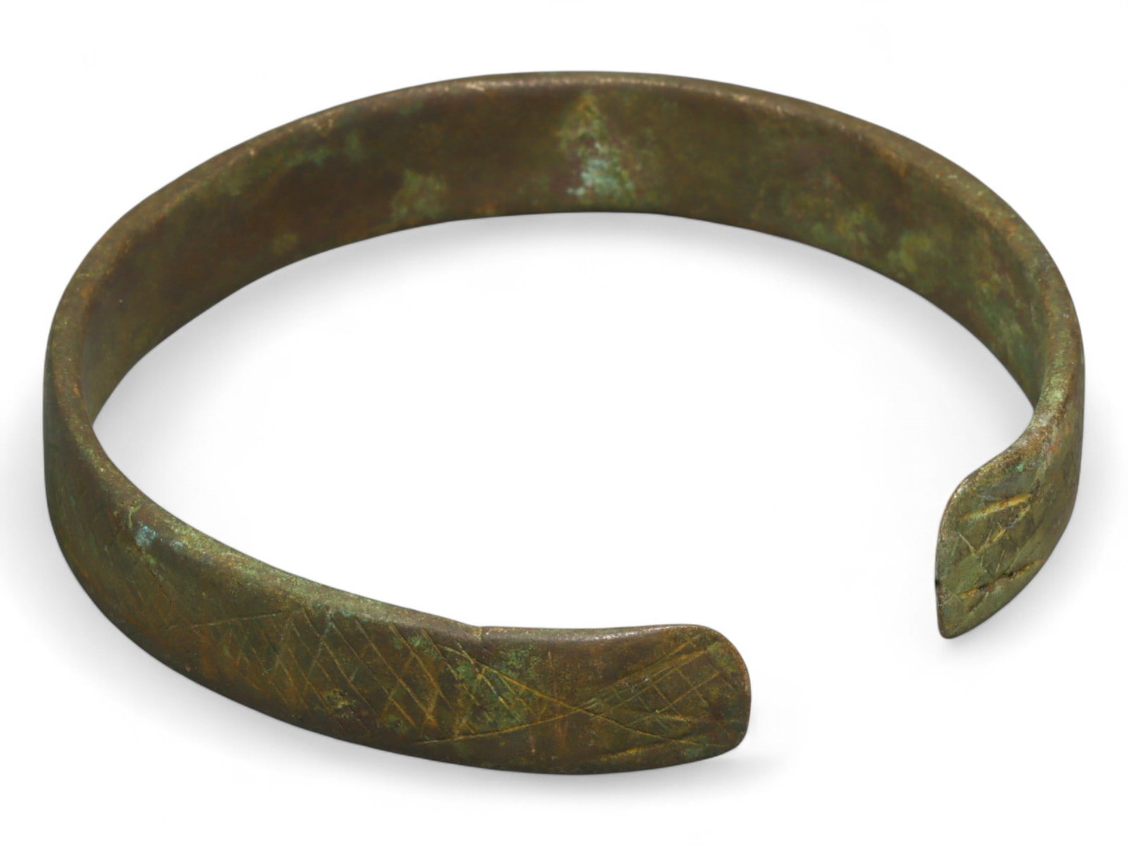 Ancient Roman Bronze Bracelet, c. 1st-3rd Century CE, 7cm, 46g: This ancient Roman bronze bracelet dates to the height of the Roman Empire, between the 1st and 3rd centuries CE, a time of expansive trade, engineering marvels, and refined metal craftsmanship. Bronz