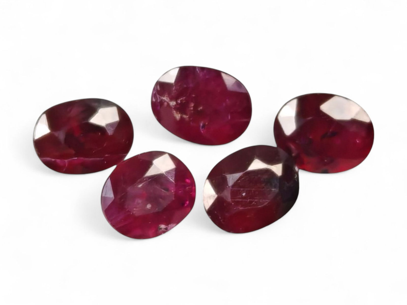 2.16 Carats Vivid Red Ruby Oval Lot - Natural Mozambique Stones (1 of 3)