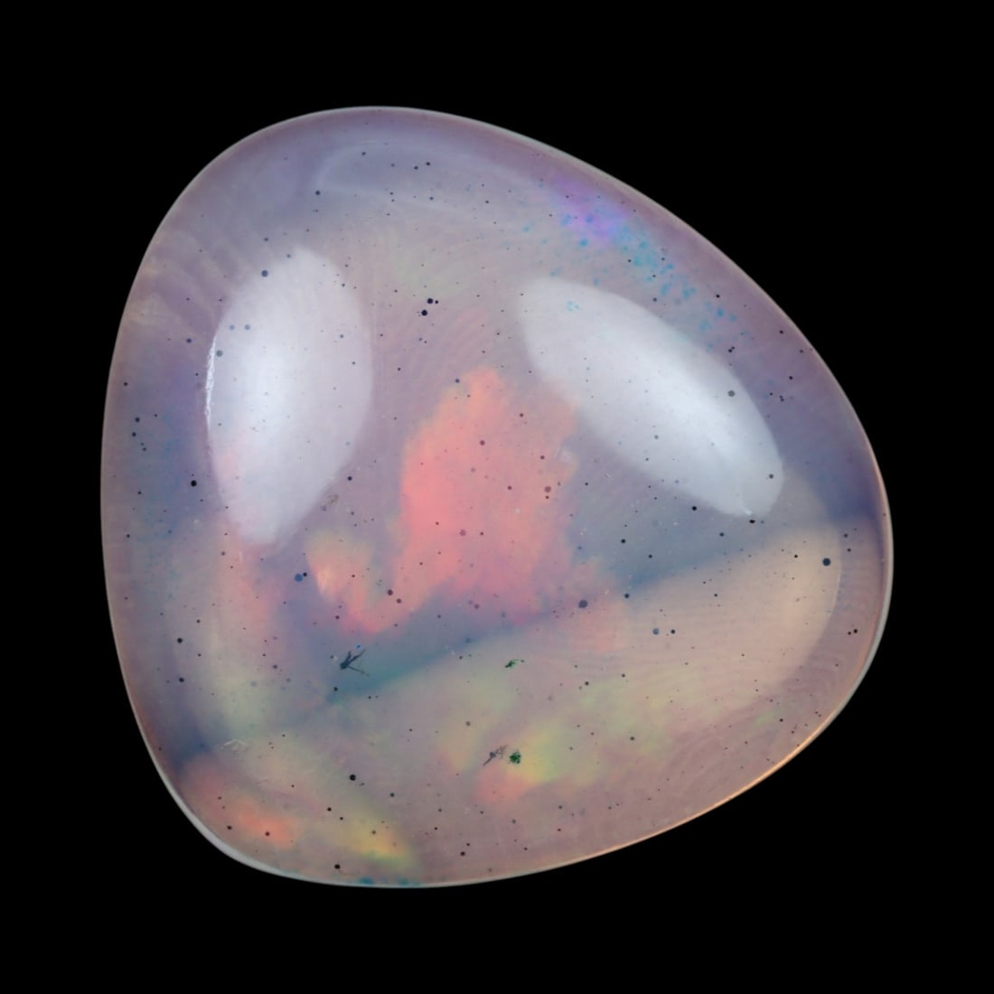 12.55 Carats Multi-Color Welo Opal Lot - Natural Ethiopian Stones: This radiant group of Welo opals displays a mesmerizing interplay of color that dances across the surface with every shift of light. Electric flashes of green, orange, and red ripple through a translu