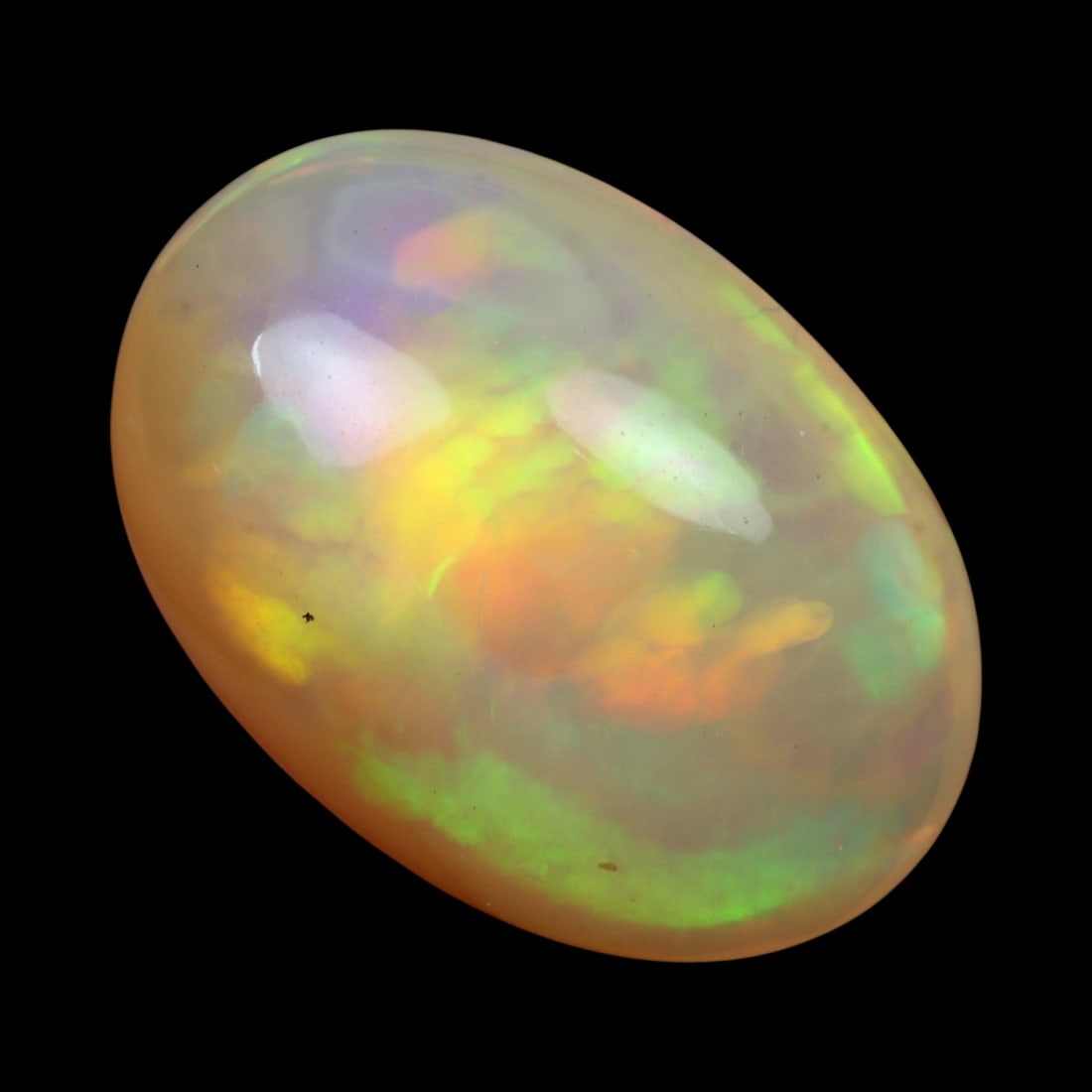 4.14 Carats Multi-Color Welo Opal Lot - Natural Ethiopian Stones: This radiant group of Welo opals displays a mesmerizing interplay of color that dances across the surface with every shift of light. Electric flashes of green, orange, and red ripple through a translu