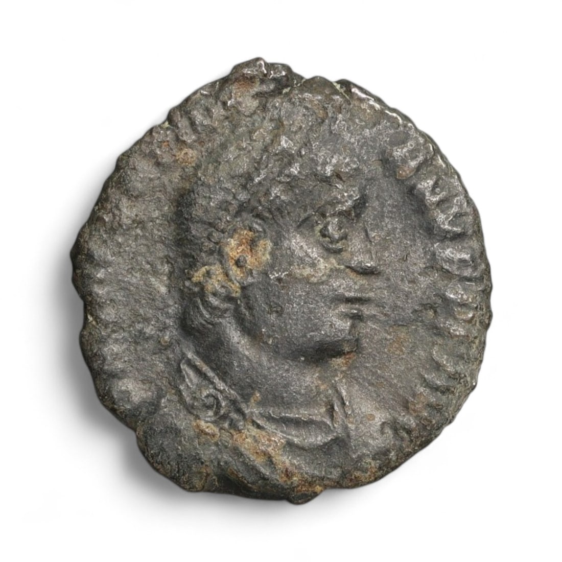 ROMAN EMPIRE: Imperial Authority - Bronze Coin, c. 1st-3rd Century AD, 15mm: Struck during the turbulent decades of the later Roman Empire, this 19mm bronze coin reflects the enduring symbolism of imperial control amidst crisis. Its compact yet deliberate design likely feature