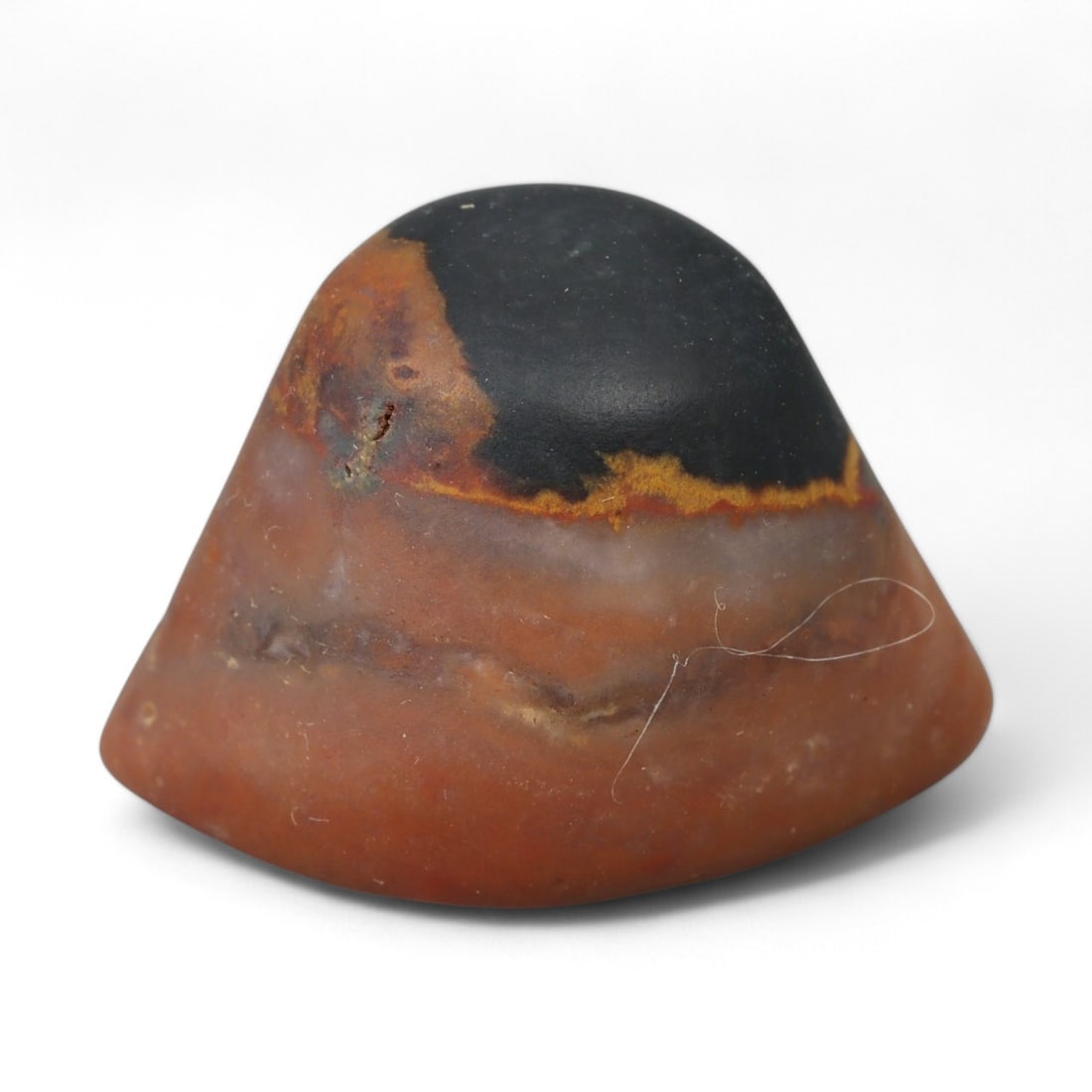 Ancient Tibetan Carnelian and Agate Eye Bead, Unique Pattern, c. 12th-15th Century CE, 2cm (1 of 2)
