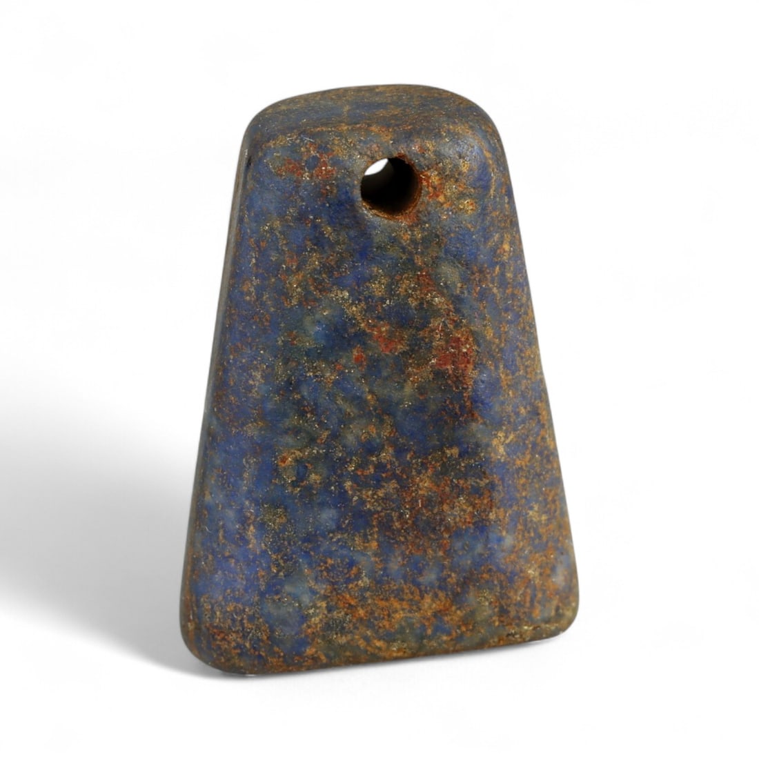 Ancient Mesopotamian Lapis Lazuli Bead, c. 2nd-1st Millennium BCE, 2cm: This ancient lapis lazuli bead, dating to the 2nd-1st millennium BCE, originates from the cradle of civilization in Mesopotamia, a region celebrated for its pioneering artistry and long-standing trade