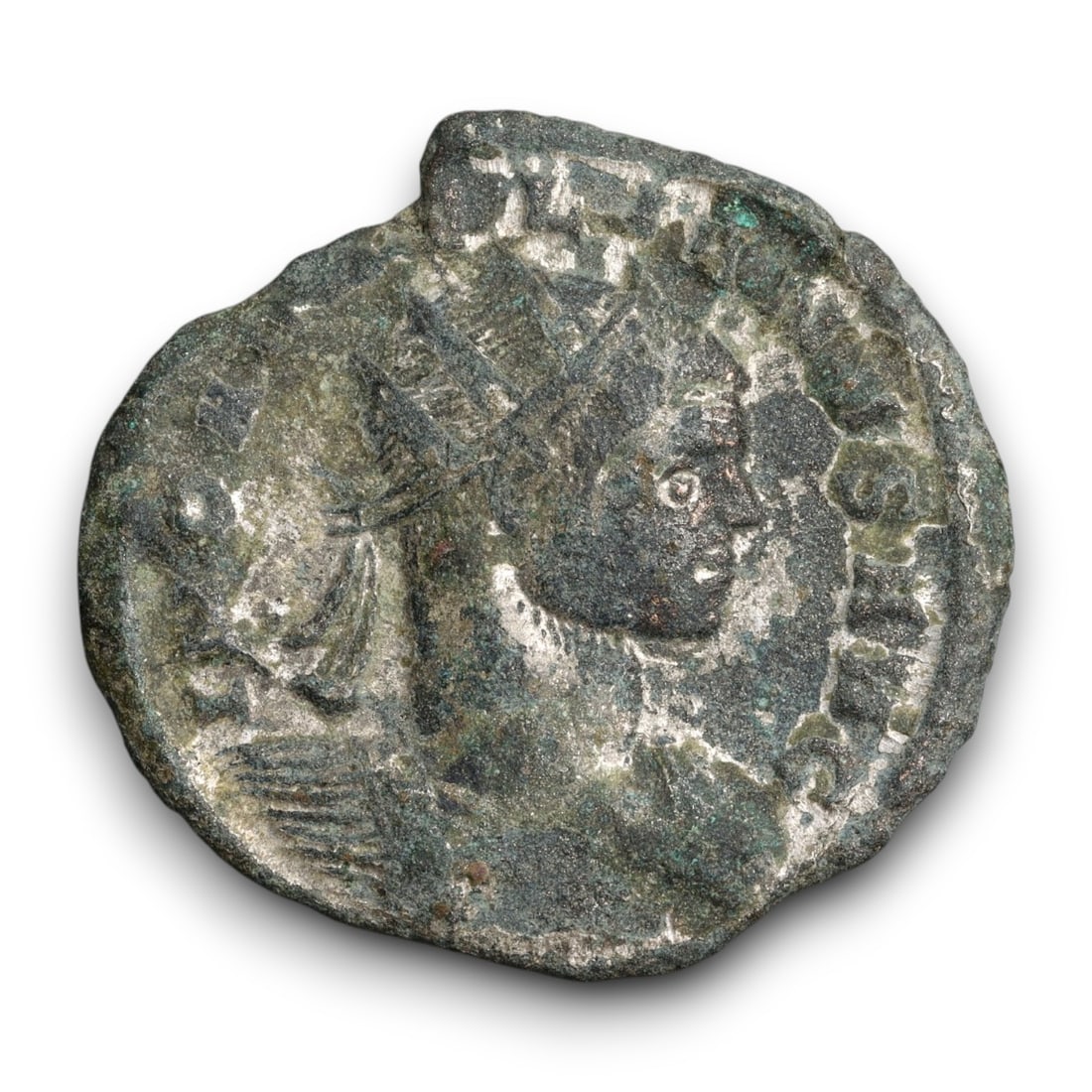 ROMAN EMPIRE: Imperial Authority - Bronze Coin, c. 1st-3rd Century AD, 22mm: Struck during the turbulent decades of the later Roman Empire, this 19mm bronze coin reflects the enduring symbolism of imperial control amidst crisis. Its compact yet deliberate design likely feature