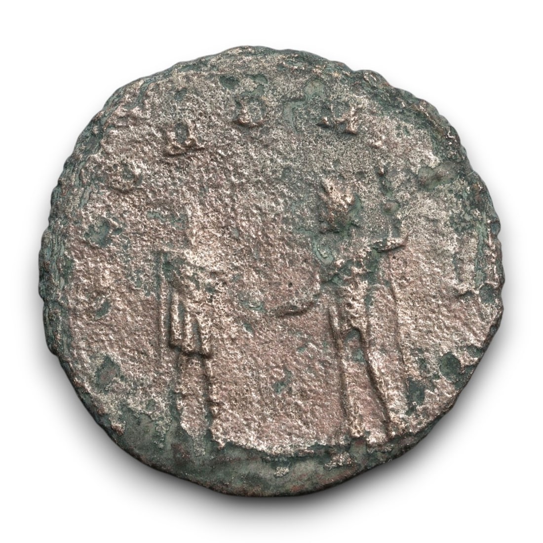 ROMAN EMPIRE: Imperial Authority - Bronze Coin, c. 1st-3rd Century AD, 20mm: Struck during the turbulent decades of the later Roman Empire, this 19mm bronze coin reflects the enduring symbolism of imperial control amidst crisis. Its compact yet deliberate design likely feature