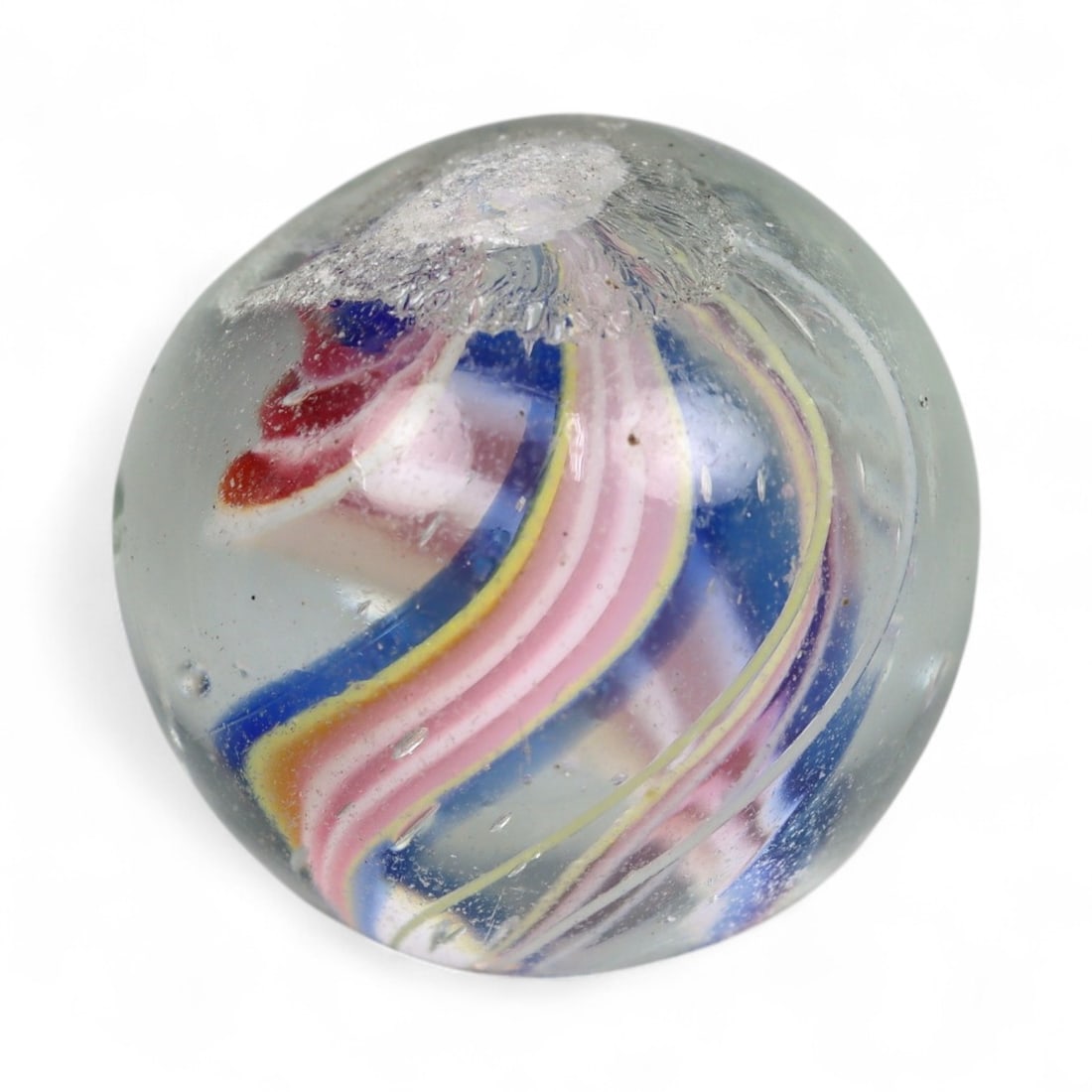 Vintage German Handmade Glass Swirl Marble, c. Early-Mid 20th Century, 16 mm (1 of 2)