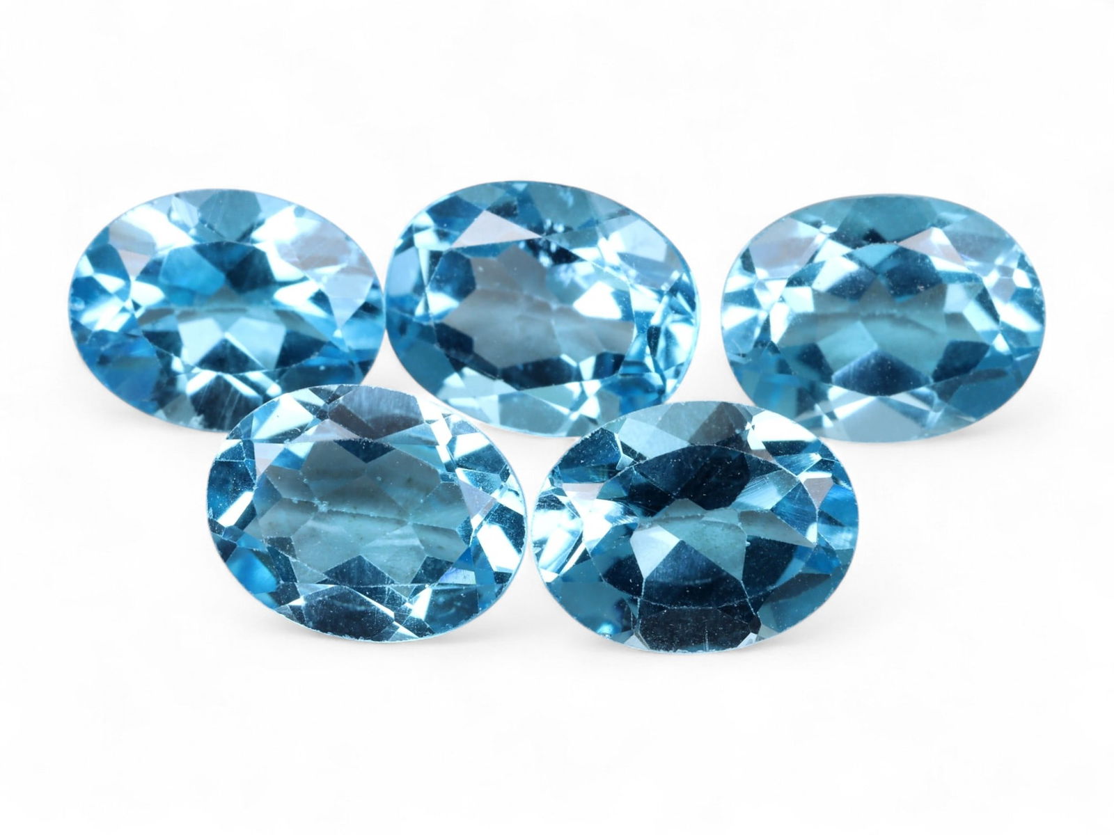 10.72 Carats Sky Blue Faceted Topaz Parcel - Natural Brazilian Stones (1 of 1)