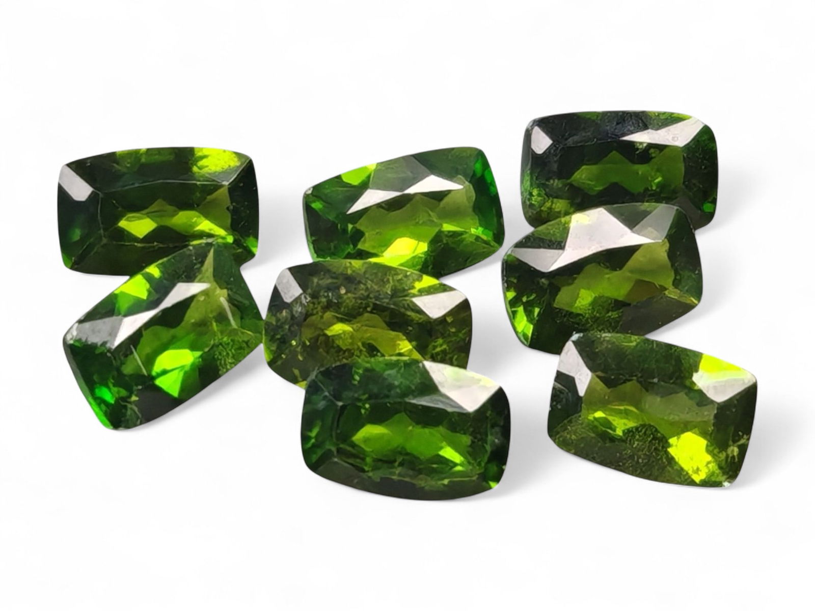 3.94 Carats Deep Forest Green Chrome Diopside Octagon Lot - Natural Siberian Stones (1 of 1)
