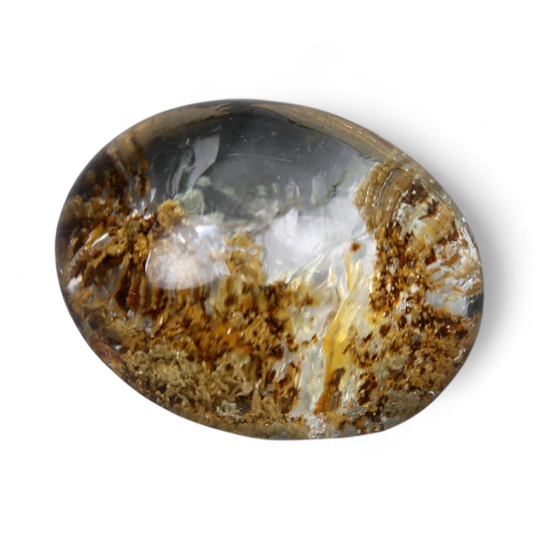 21.91 Carats Golden Phantom Quartz Cabochon - Natural Brazilian Stone (1 of 2)
