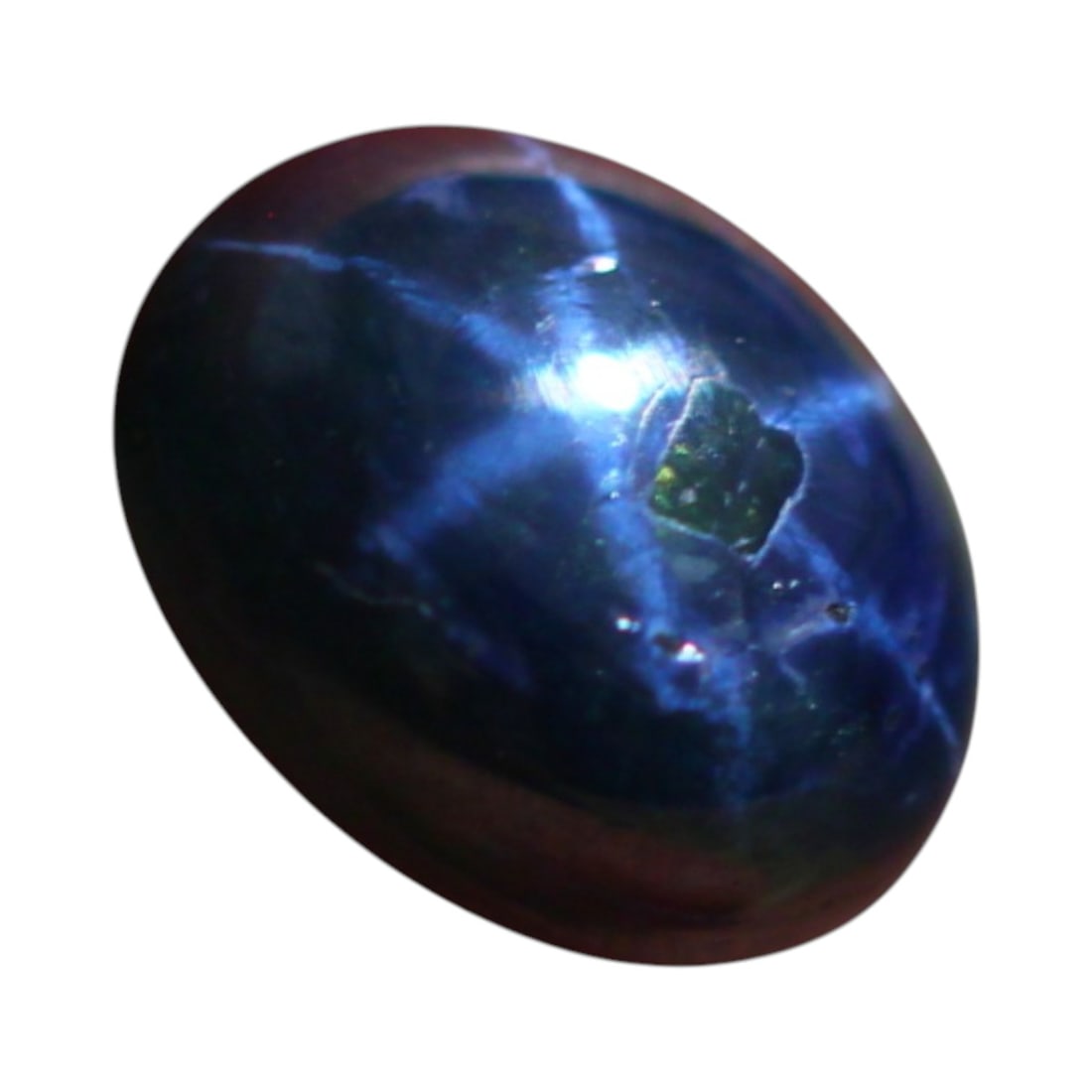 5.83 Carats Deep Midnight Blue Star Sapphire Oval Cabochon - Natural Sri Lankan Stone (1 of 3)