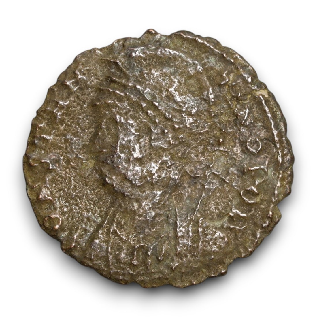 ROMAN EMPIRE: Imperial Authority - Bronze Coin, c. 1st-3rd Century AD, 18mm: Struck during the turbulent decades of the later Roman Empire, this 19mm bronze coin reflects the enduring symbolism of imperial control amidst crisis. Its compact yet deliberate design likely feature