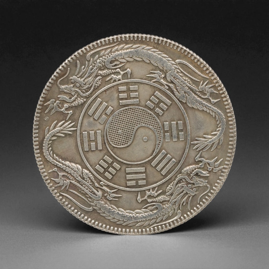 CHINA: Taiji and Twin Dragons Harmony & Prosperity Commemorative Medallion Coin, 20th Century, 39mm (1 of 2)