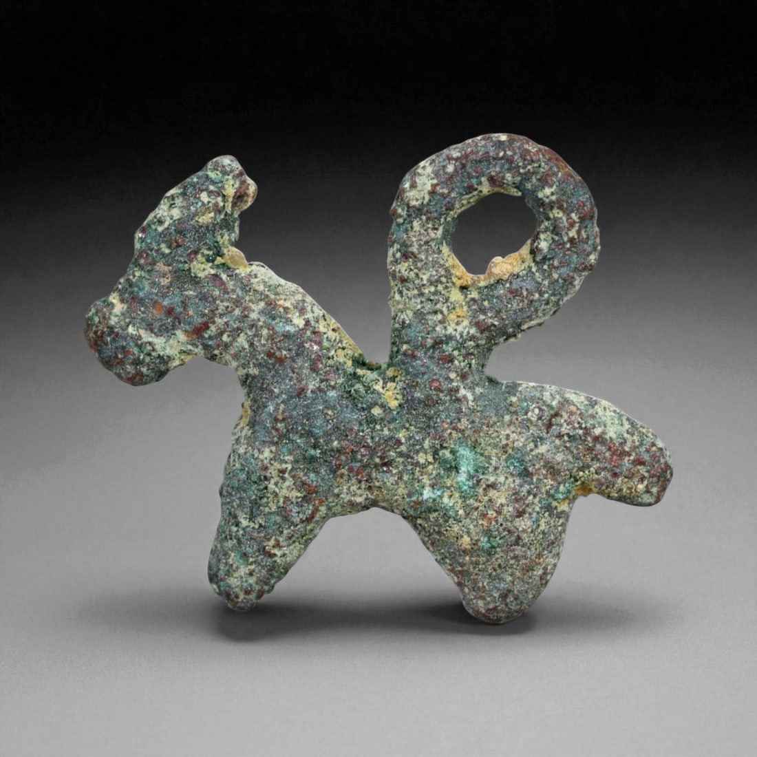 Ancient Luristan Bronze Goat Amulet, Iron Age, c. 1200-800 BCE, 1.9cm, 1.8g (1 of 2)