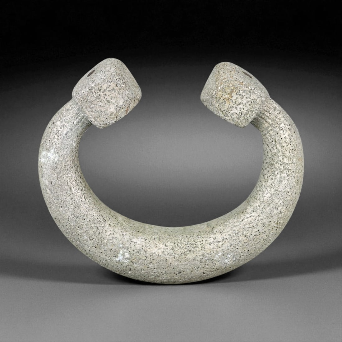 Antique West African Bulb Terminal Aluminum Trade Bracelet, Early 20th Century, 8cm, 88g (1 of 2)