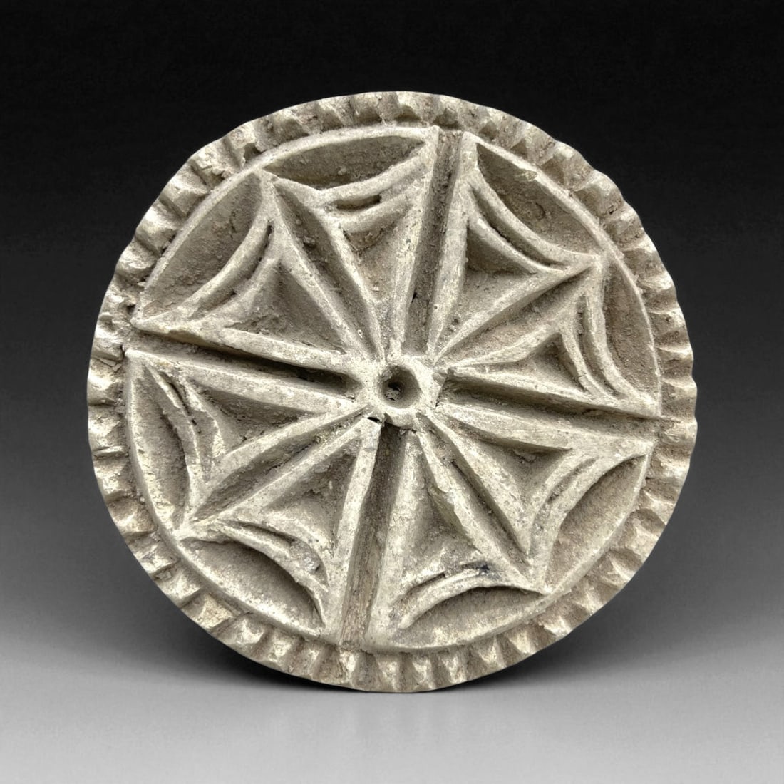 Ancient Mesopotamian Terracotta Star Motif Stamp Seal, c. 2nd-1st Millennium BCE, 11cm, 290g (1 of 2)
