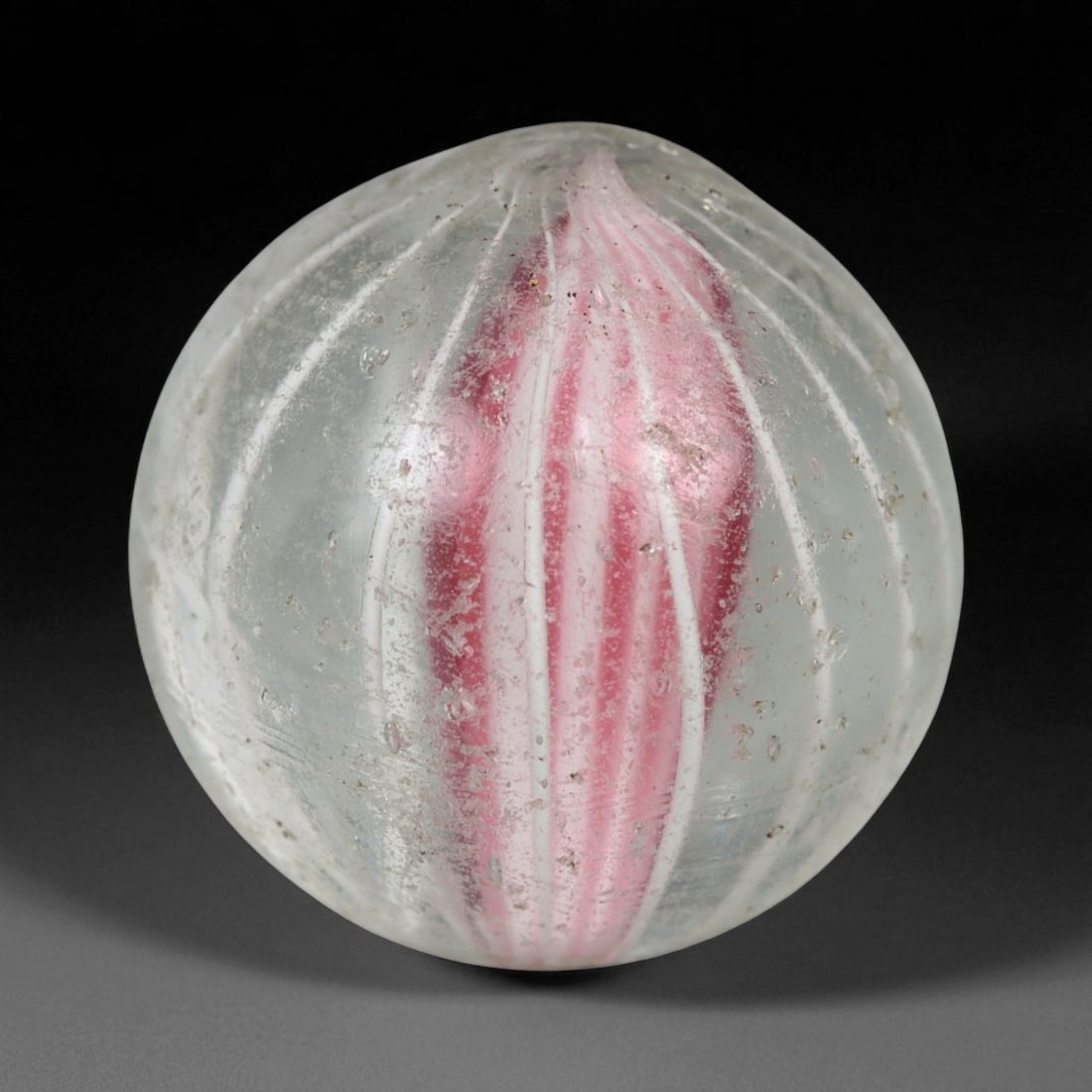 Vintage German Handmade Glass Swirl Marble, c. Early-Mid 20th Century, 16 mm (1 of 2)