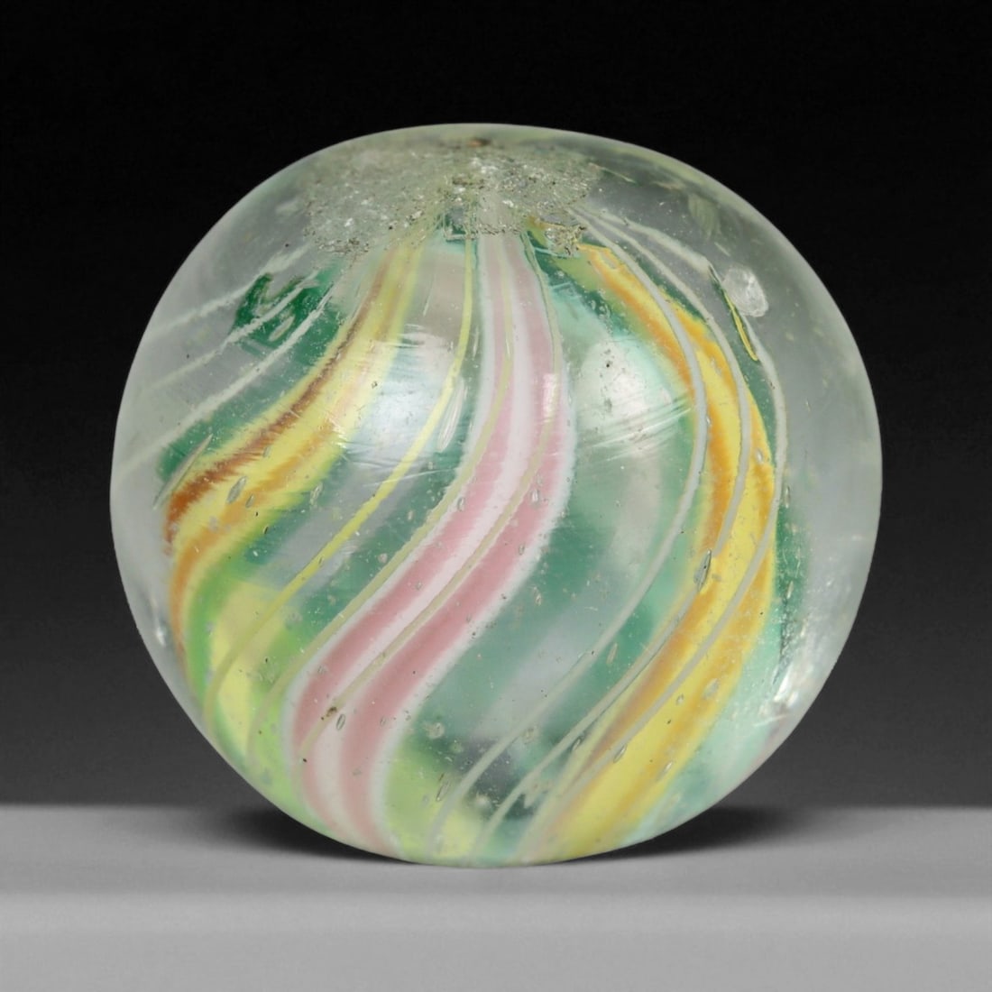Vintage German Handmade Glass Swirl Marble, c. Early-Mid 20th Century, 16 mm (1 of 2)
