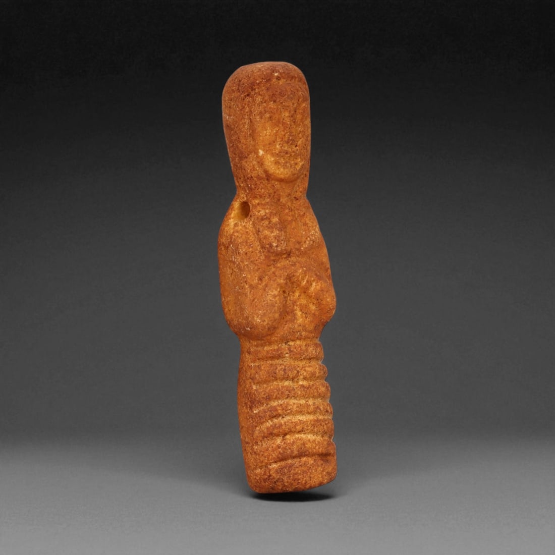 Ancient Medieval Sino-Tibetan Alabaster Votive Idol, c. 12th-14th Century CE, 10cm (1 of 3)