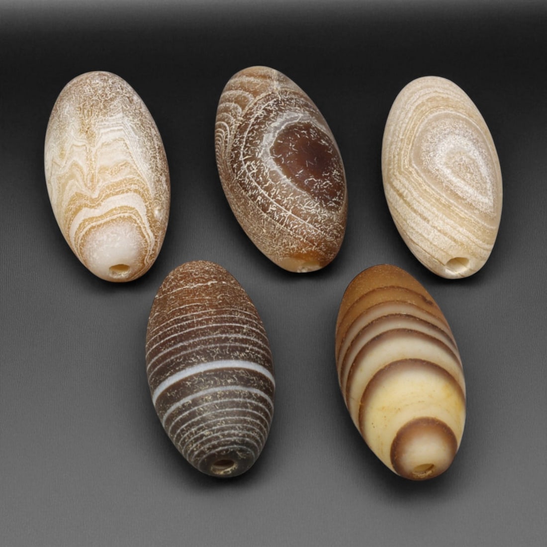 Antique Tibetan Chung Dzi Agate Beads, c. 19th-20th Century 1.5 cm (1 of 1)