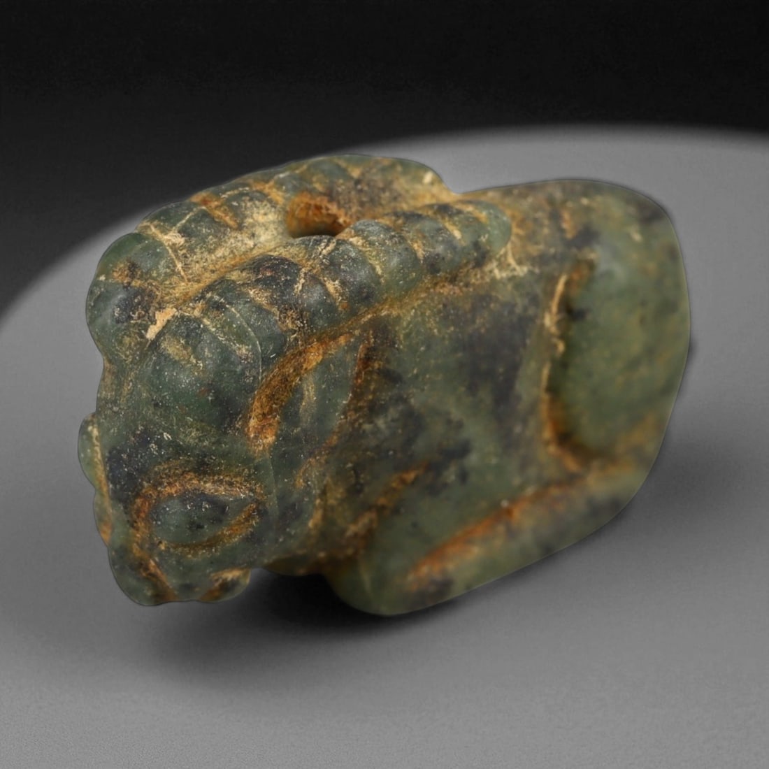 Ancient Near Eastern Serpentine Ram Amulet, c. 2nd Millennium BCE, 2.4cm (1 of 3)