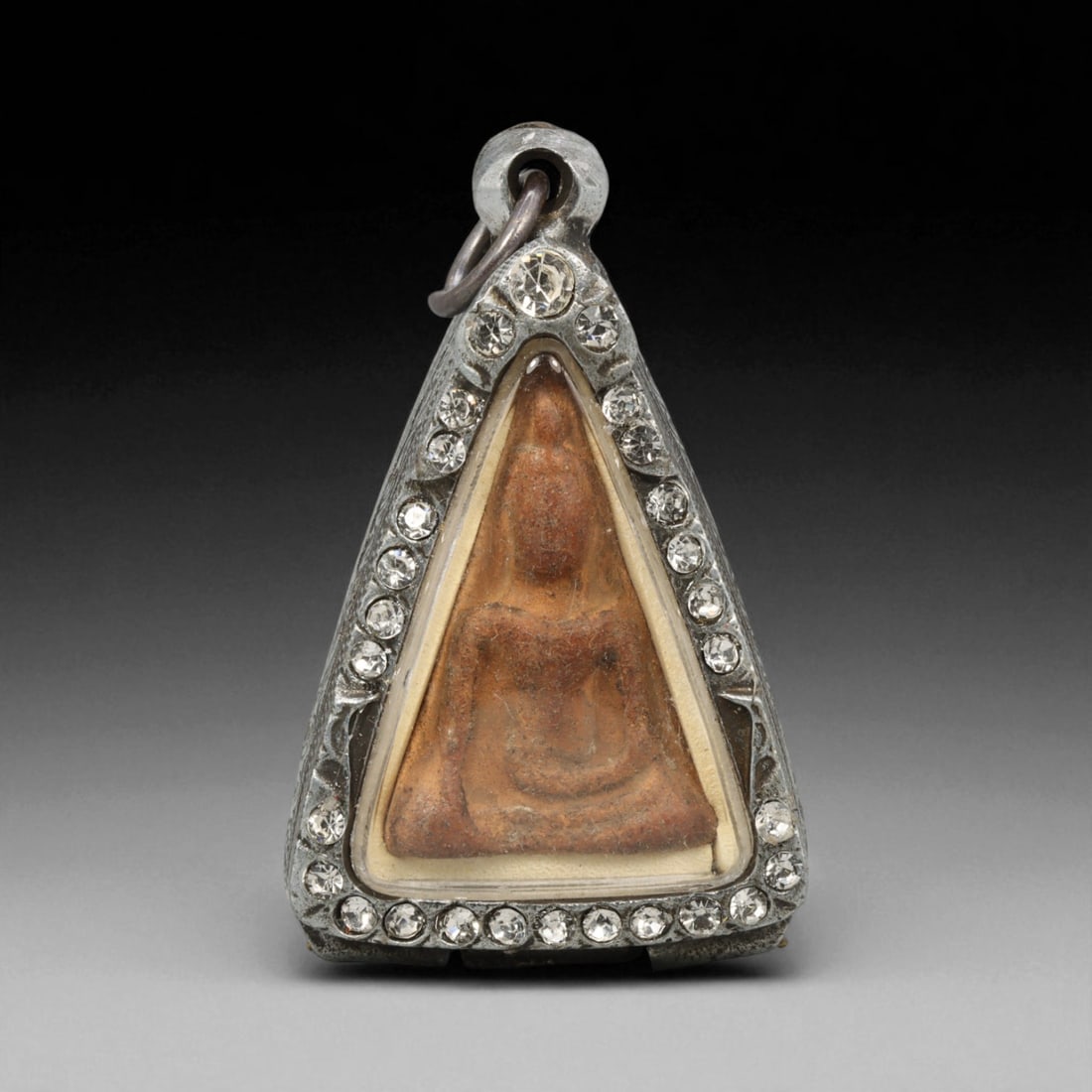 Vintage Thai Buddhist Amulet in Ornate Framed Setting, 20th Century , 4.5cm (1 of 2)