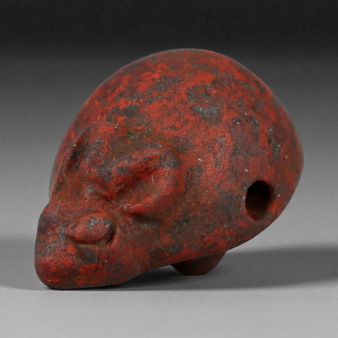 Ancient Egyptian Red Jasper Hare Amulet, c. 18th-19th Dynasty, New Kingdom 22 mm (1 of 3)