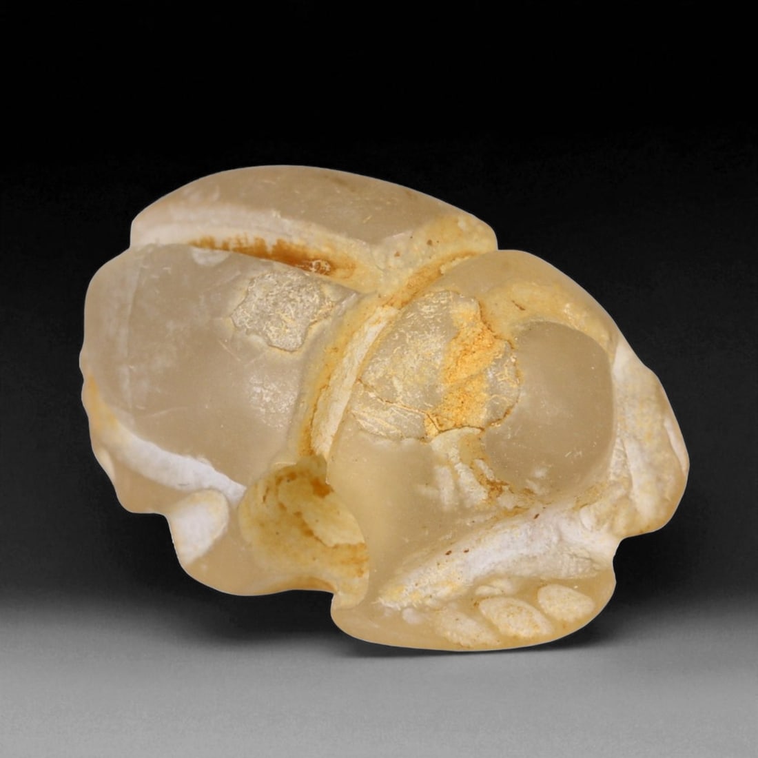 Ancient Egyptian Chalcedony Scarab Amulet, c. 18th-19th Dynasty, New Kingdom 17 mm (1 of 3)