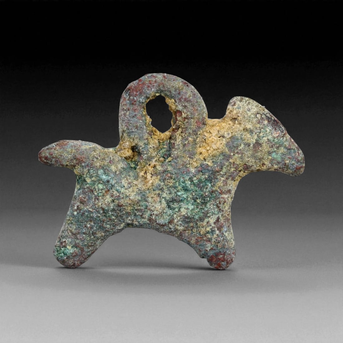 Ancient Luristan Bronze Goat Amulet, Iron Age, c. 1200-800 BCE, 1.9cm, 1.8g (1 of 2)