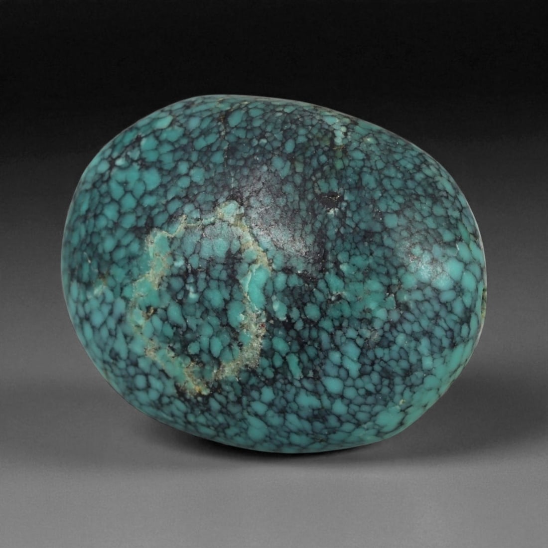 Antique Tibetan Mala Prayer Turquoise Amulet Bead, c. 18th-19th Century, 2cm, 6g (1 of 2)