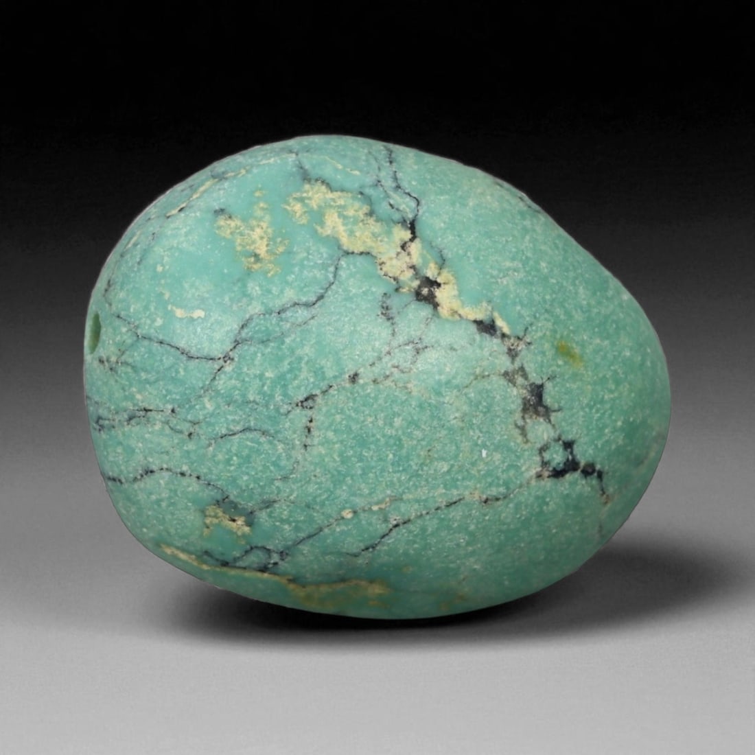 Antique Tibetan Mala Prayer Turquoise Amulet Bead, c. 18th-19th Century, 1.6cm (1 of 2)